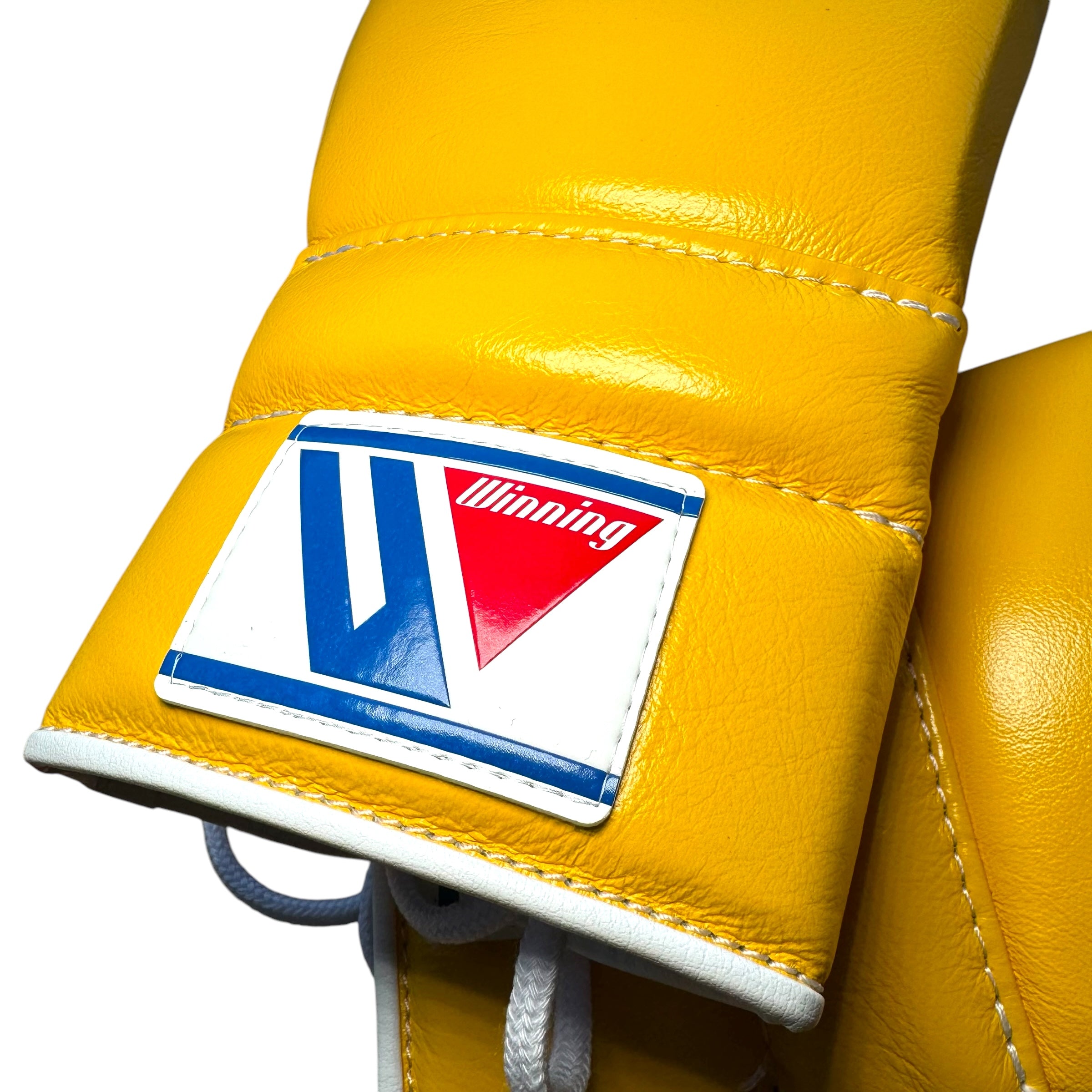 Winning Lace Sparring Gloves - Special Edition Yellow with white/blue/red Winning Boxing Logo