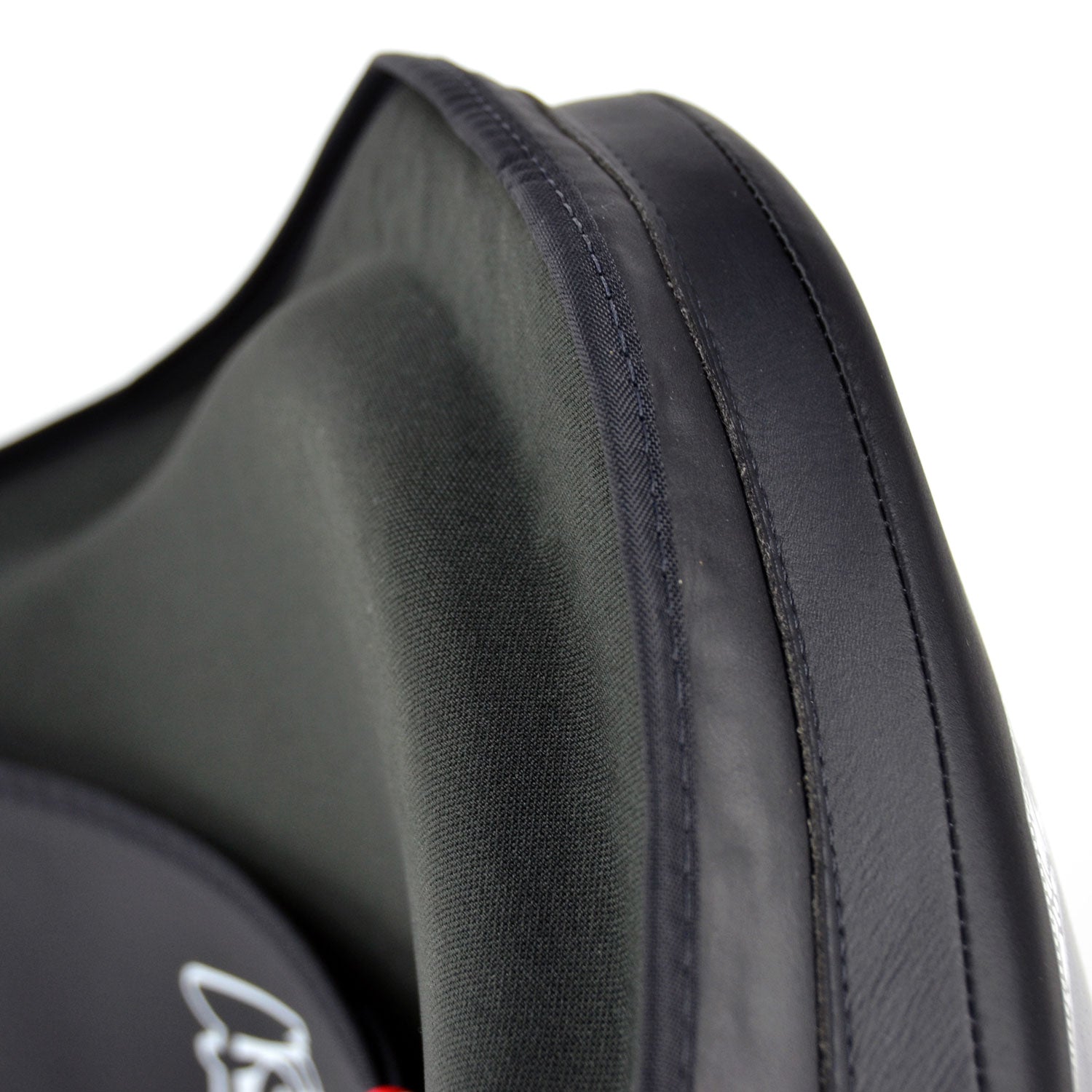 Fairtex BPV3 Belly Pad Black close up to show thick padding