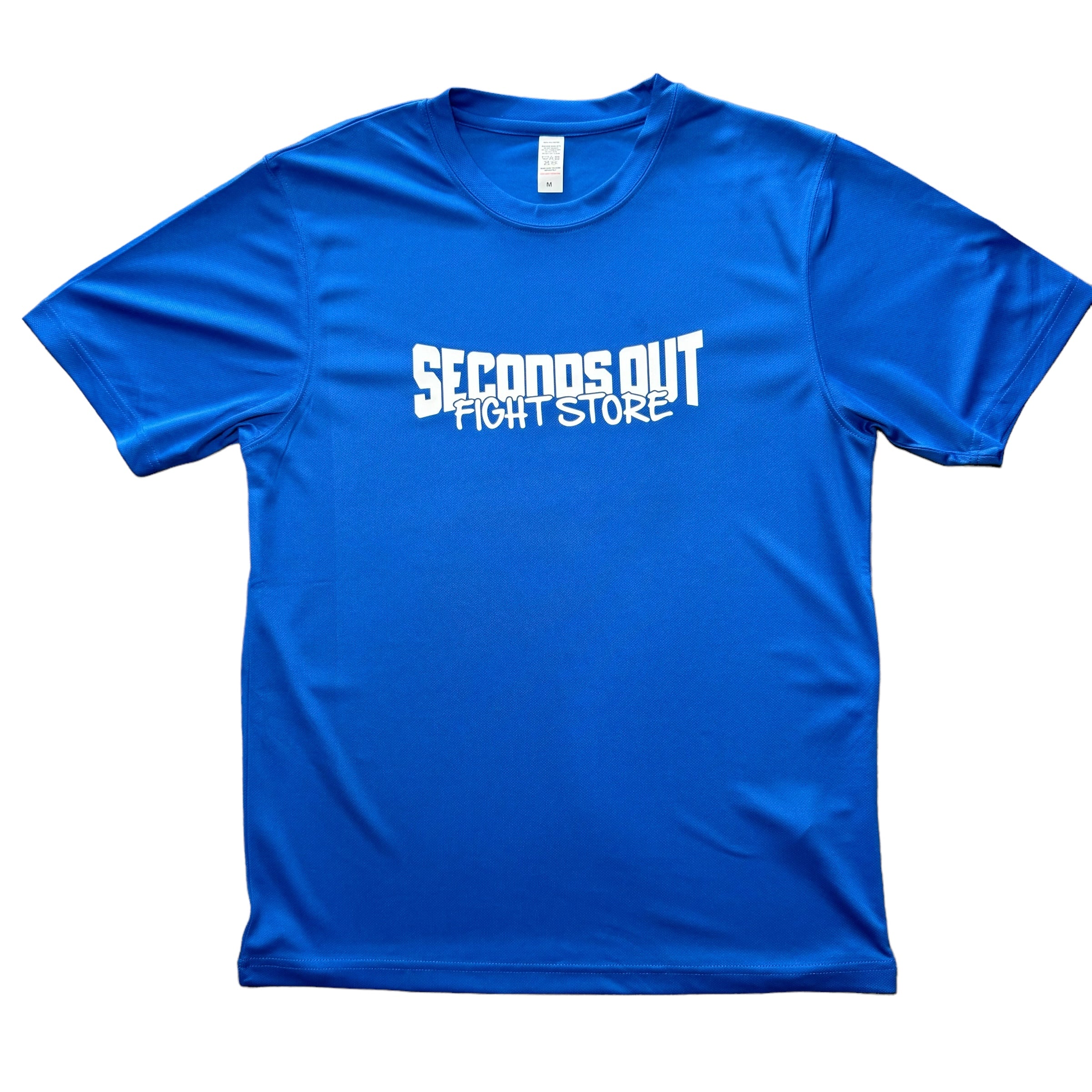 Seconds Out Home T-Shirt Blue with white Seconds Out Fight Store logo