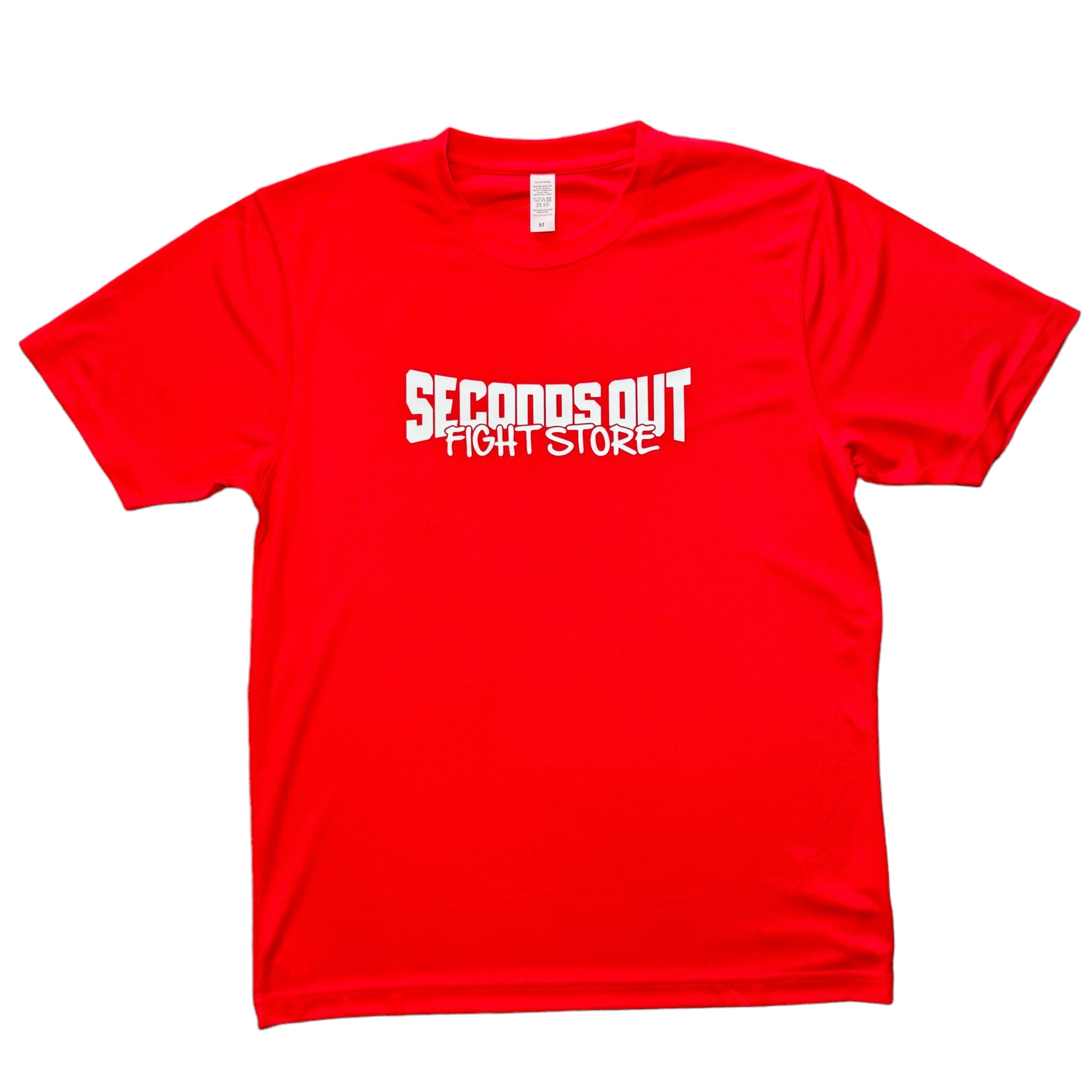 Seconds Out Home T-Shirt Red with white Seconds Out Fight Store logo