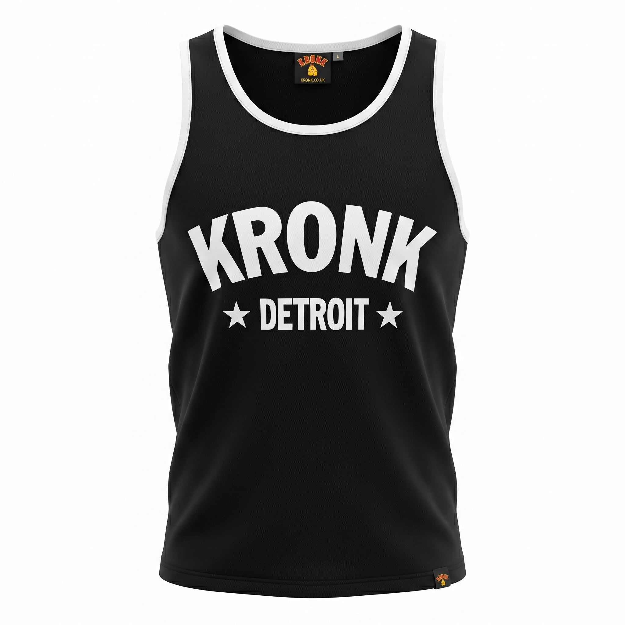 Kronk Detroit stars cotton vest black white