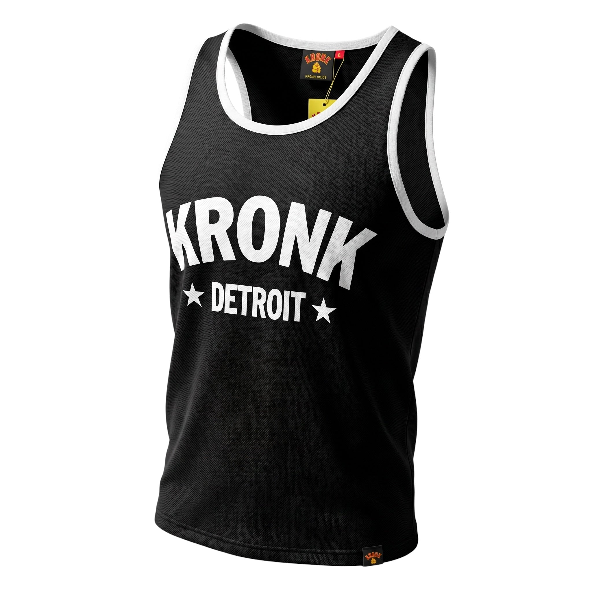 Kronk Detroit stars cotton vest black white