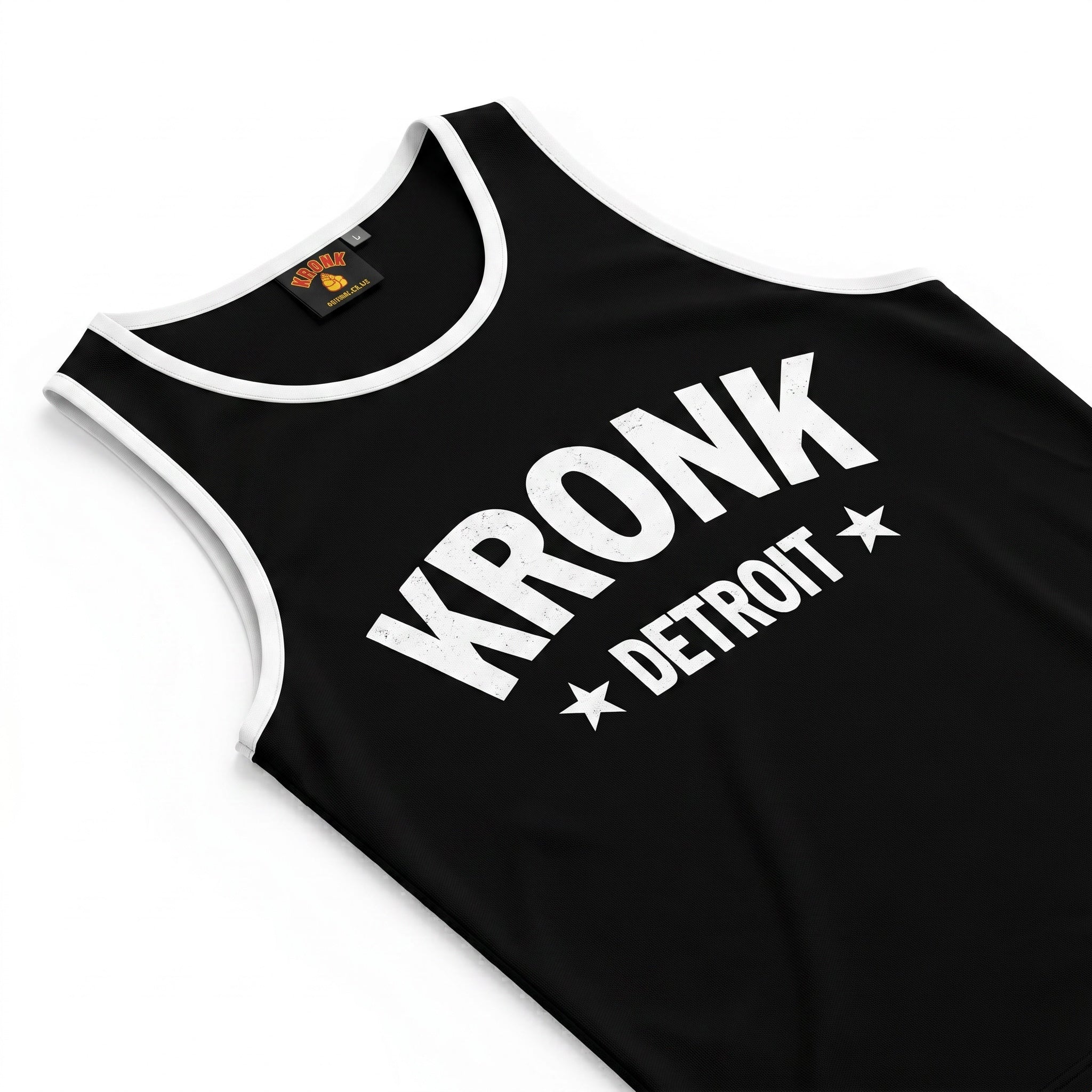 Kronk Detroit stars cotton vest black white