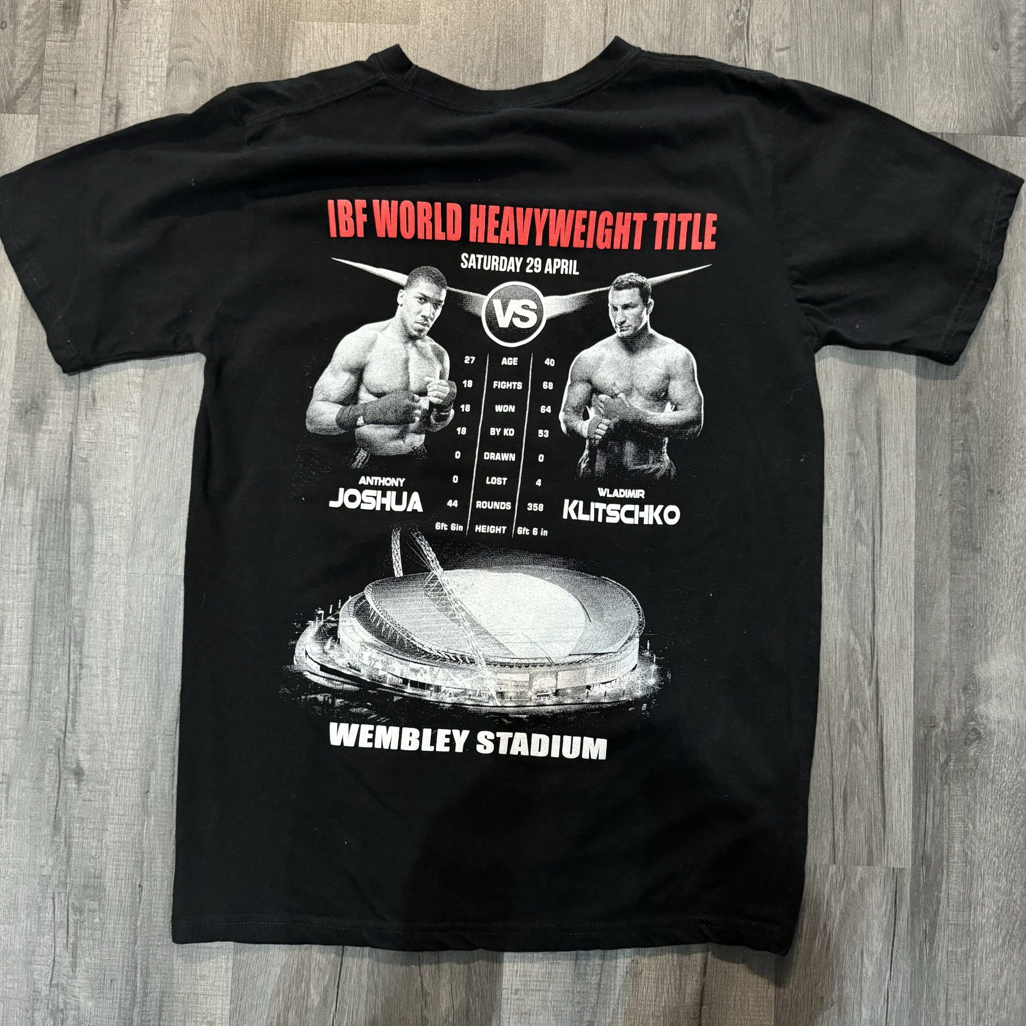 Anthony Joshua V Wladimir Klitschko T-Shirt - Medium