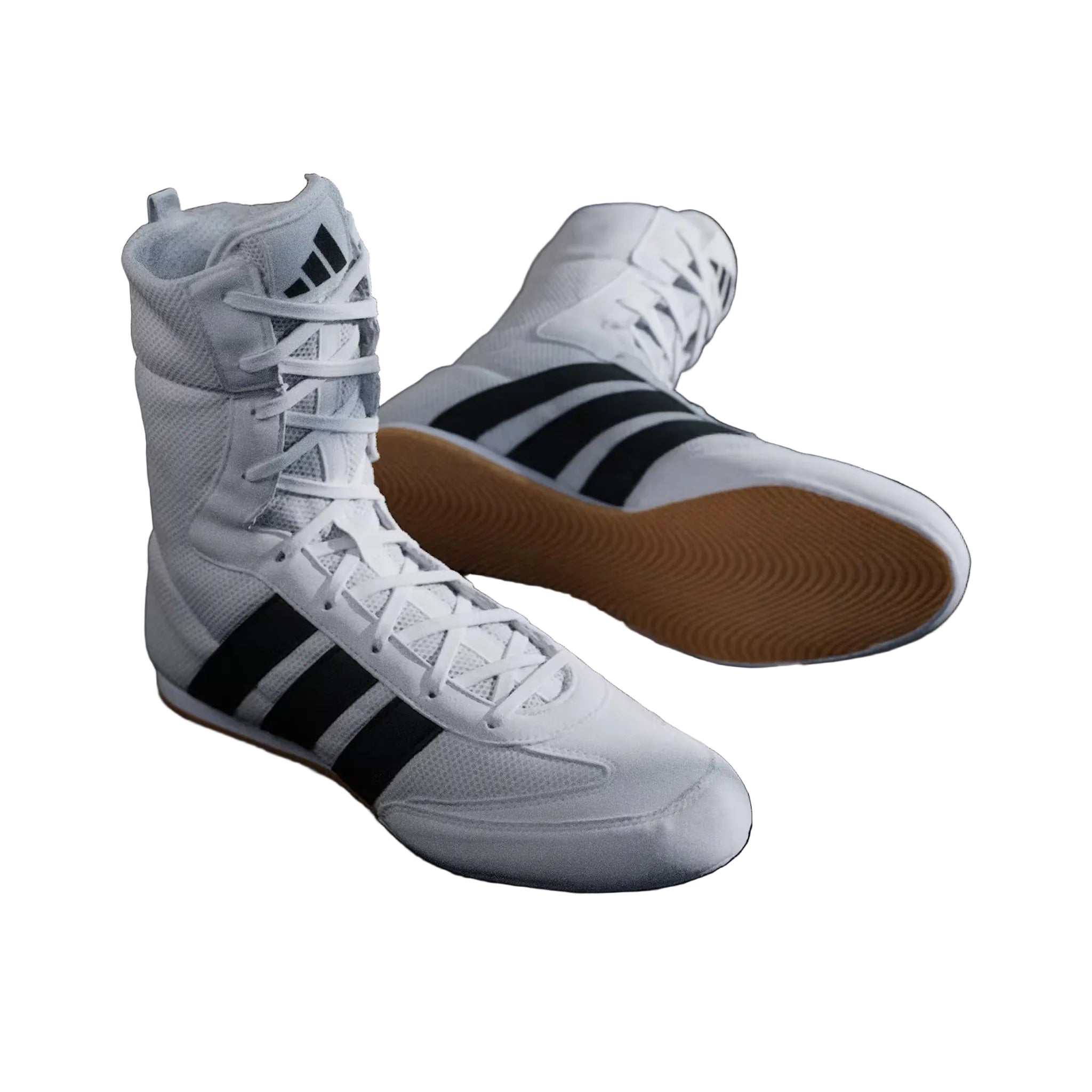 Adidas Box Hog Classic Boxing Boots White Black