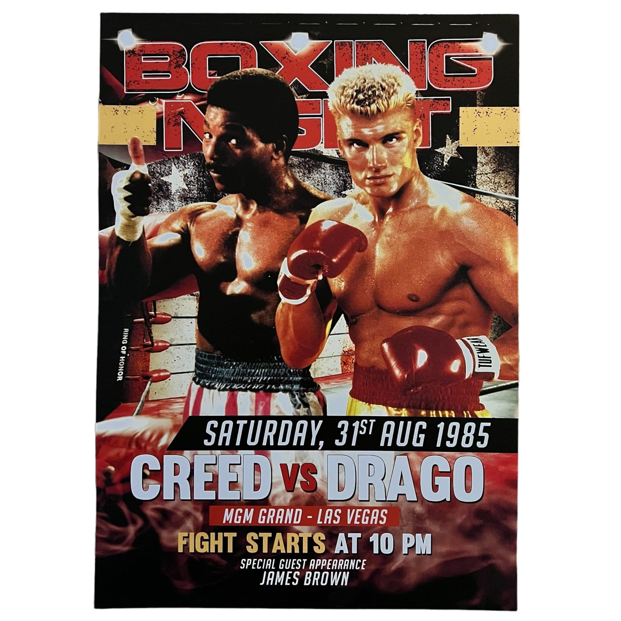 Apollo Creed Vs Ivan Drago Fight Poster