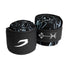 Two rolls of black boxraw 4.5m boxing hand wraps with a boxraw logo on a white background