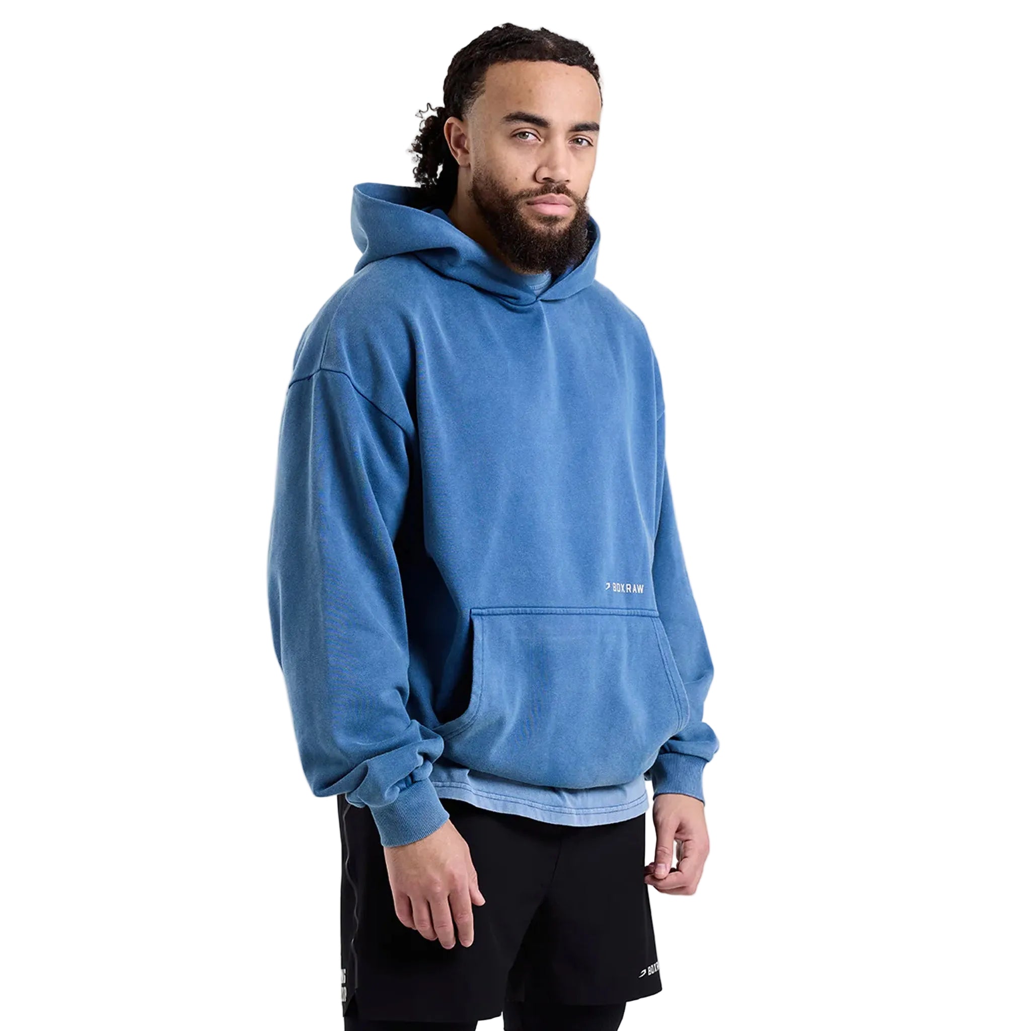 boxraw sparring club hoodie washed baby blue