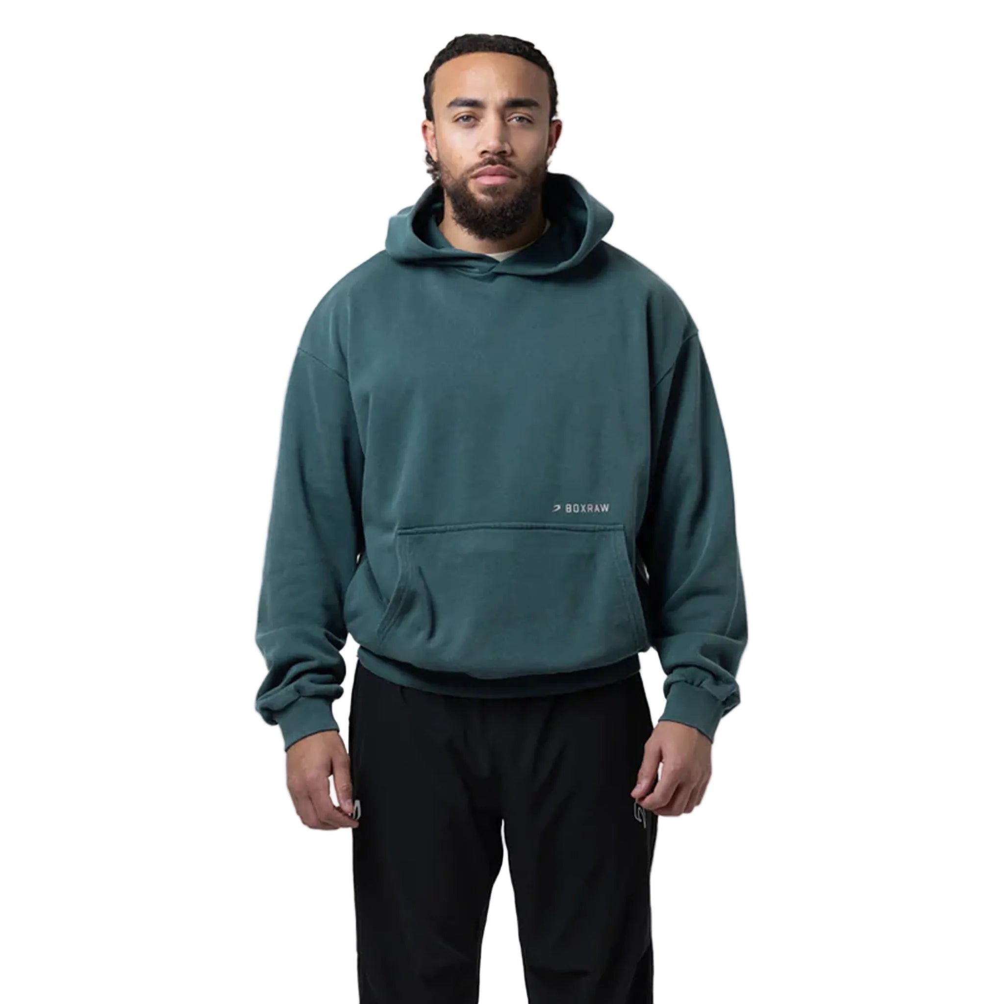 boxraw sparring club hoodie washed teal