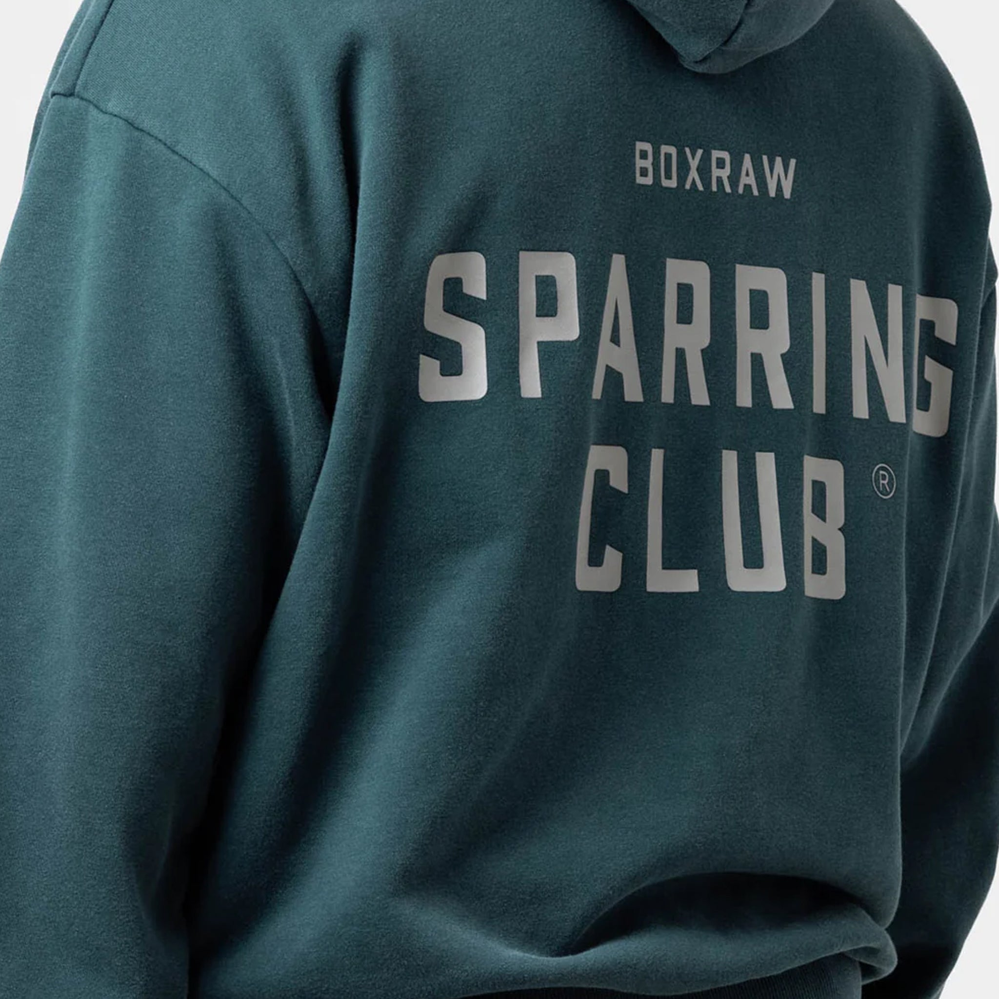 boxraw sparring club hoodie washed teal