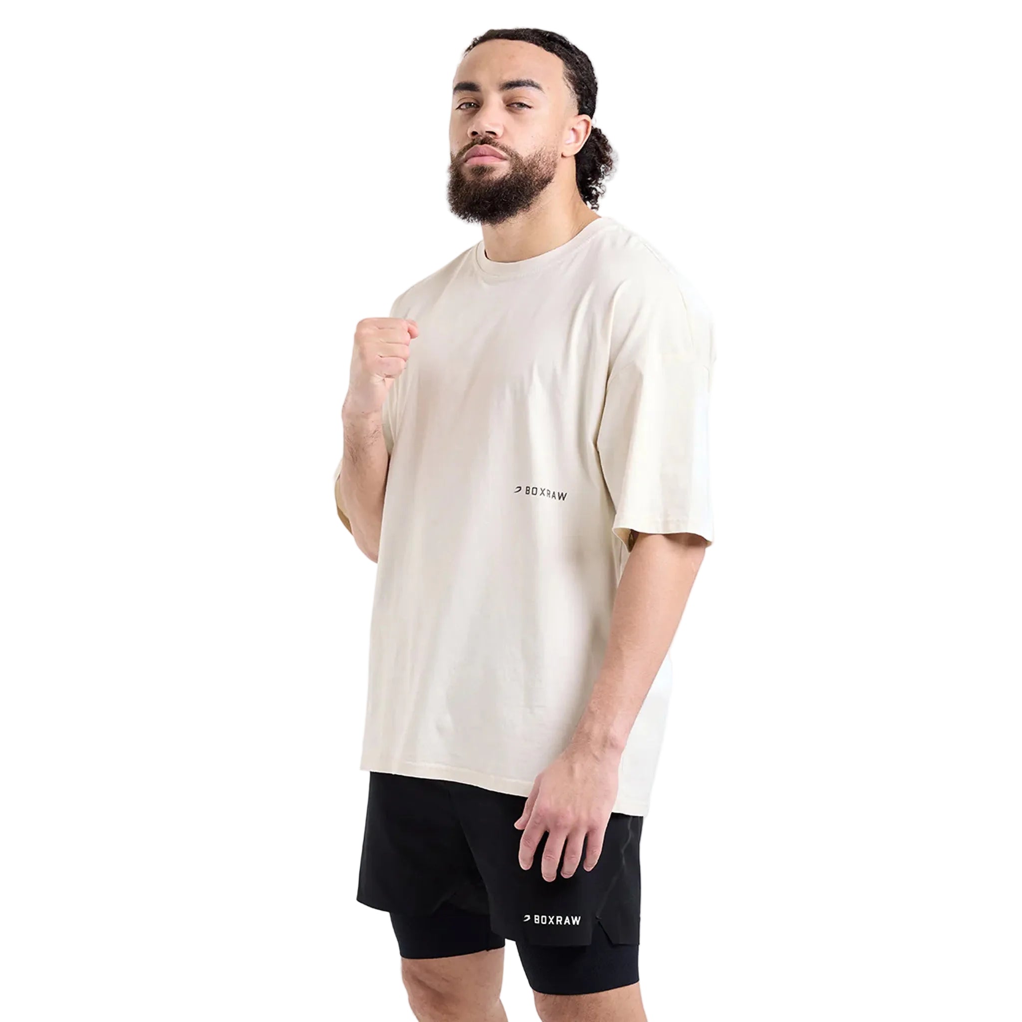 BOXRAW Sparring Club Oversized tshirt washed beige