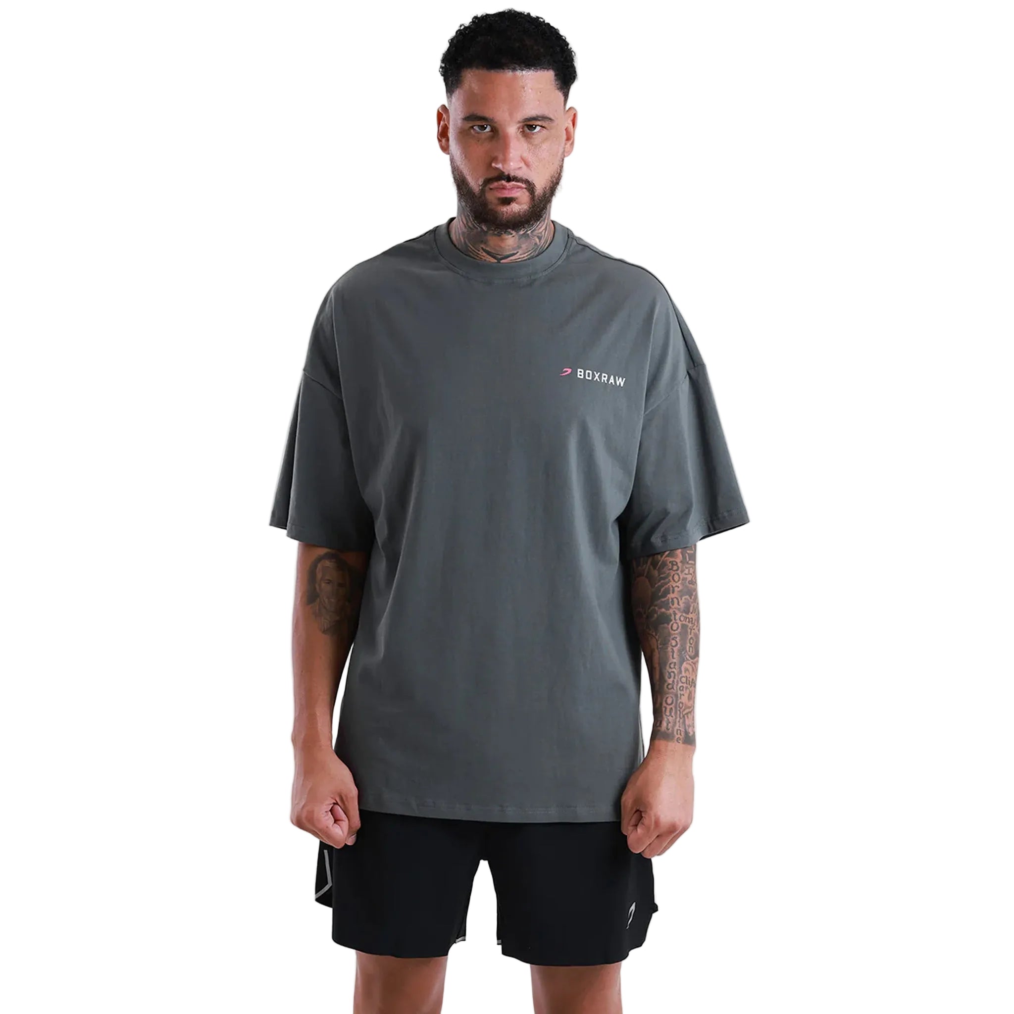 boxraw we dont play boxing t-shirt grey pink