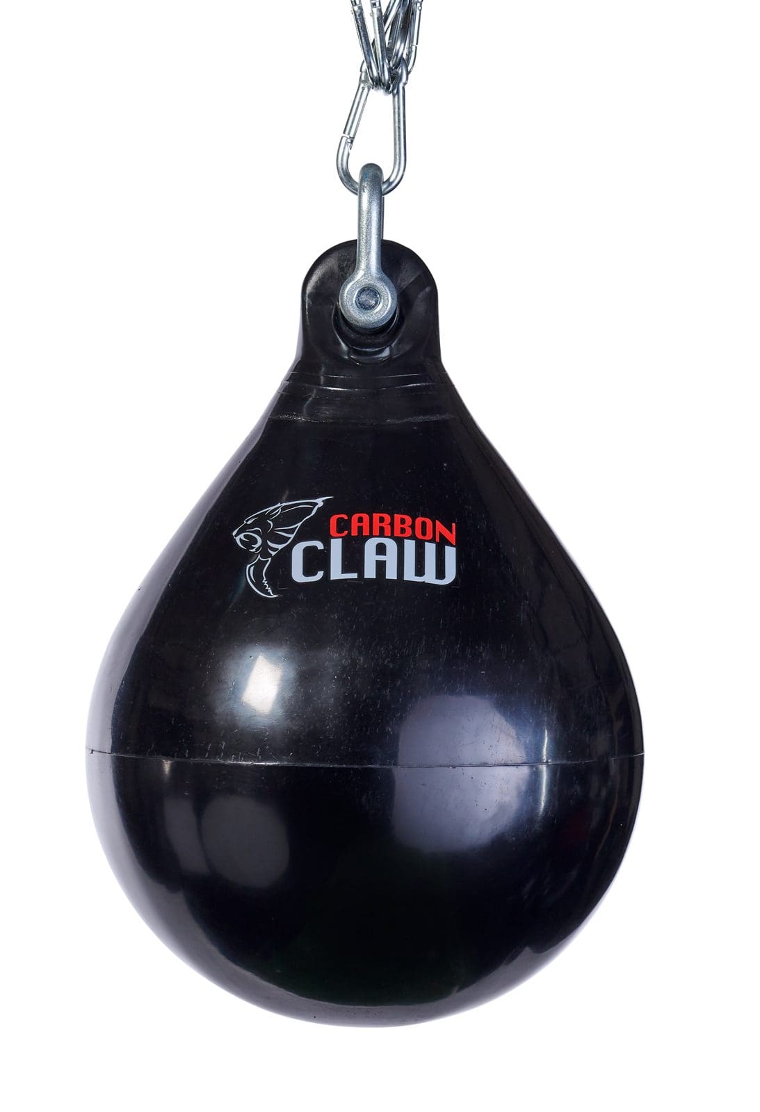 carbon claw water bag punch bag black with white and red Carbon Claw logo
