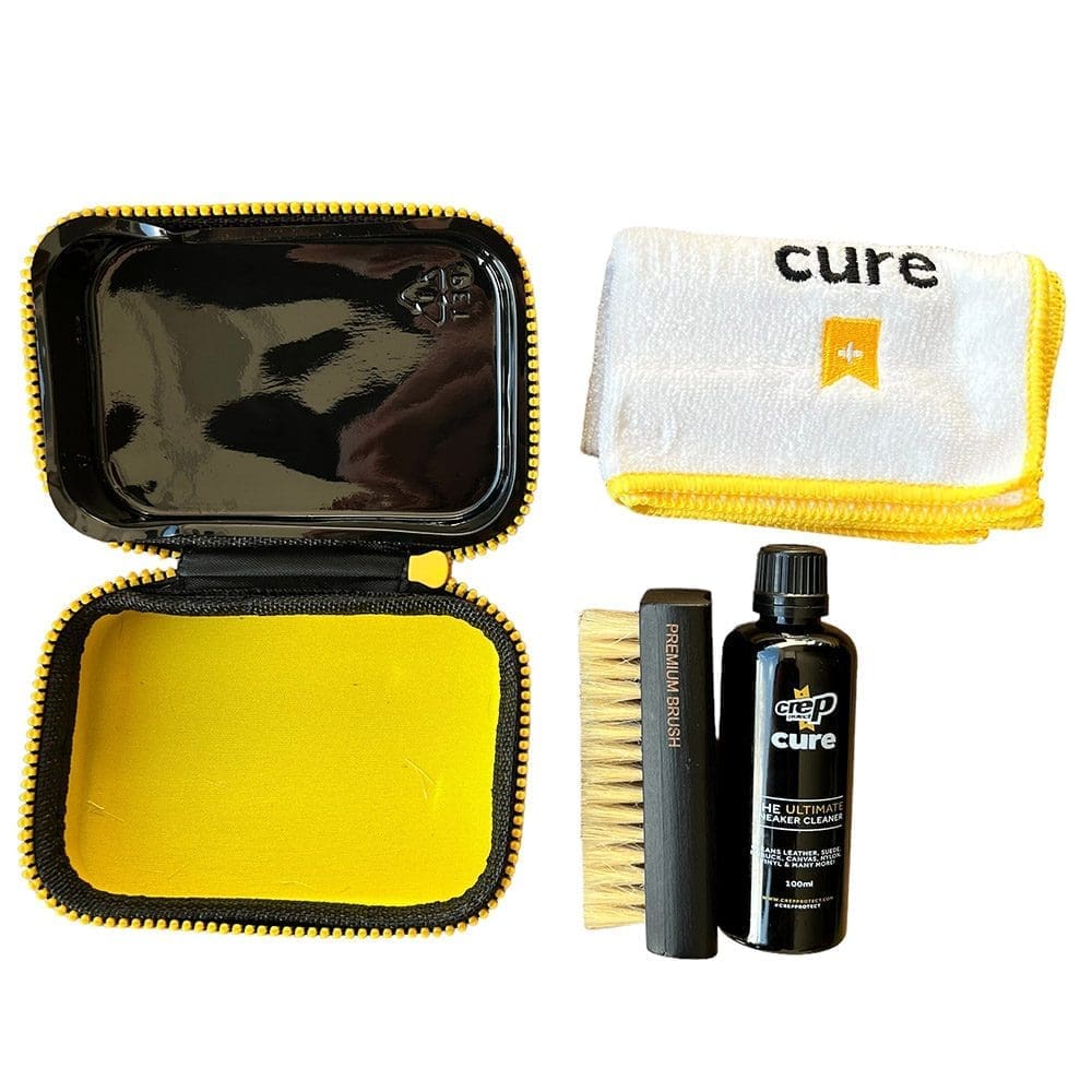 crep protect cure cleaning kit brush, cloth and cure cleaner