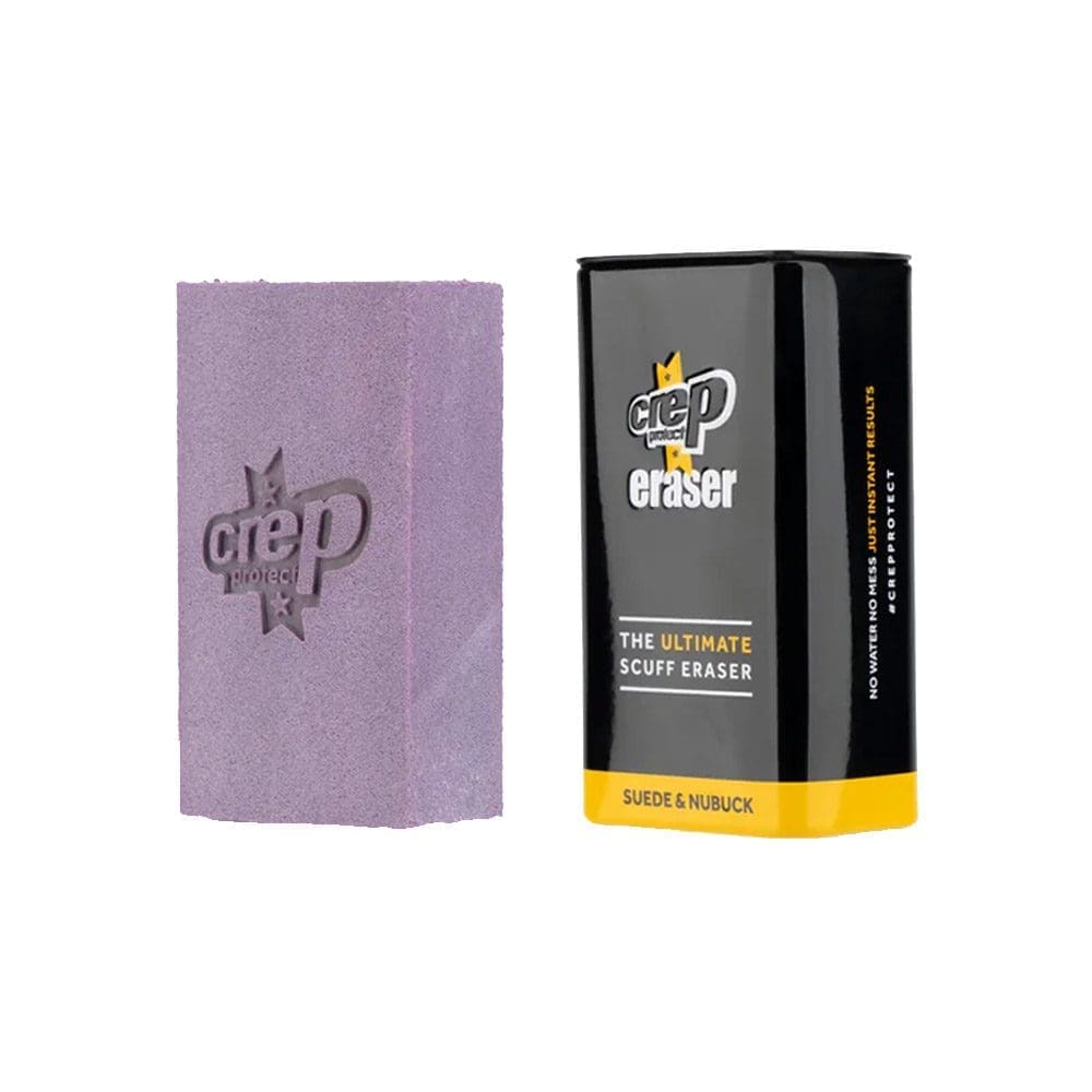 crep protect shoe care eraser purple with crep protect logo and black tin at the side
