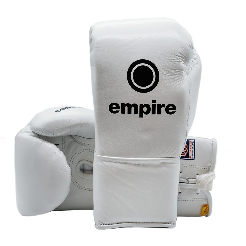 Empire Crixus Pro Fight gloves White with Black Empire Logo