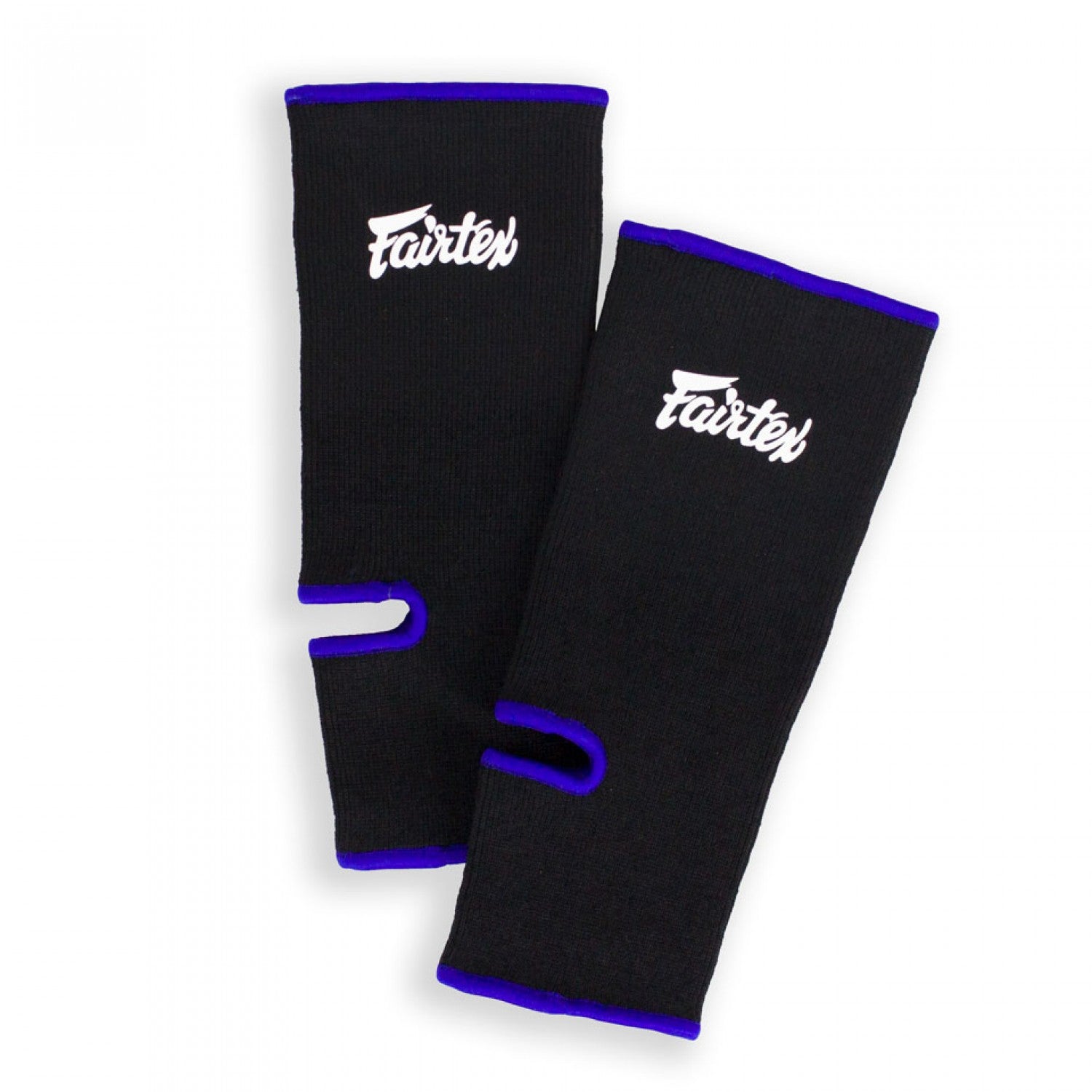 Fairtex AS1 Ankle Supports Black/Blue with White Fairtex logo