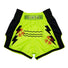Fairtex Kids Muay Thai Shorts Sonar, Bright yellow with fairtex text on waistband