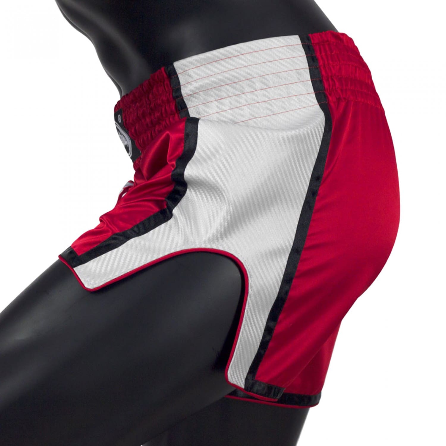 Fairtex Slim Cut Muay Thai Shorts Red SIlver