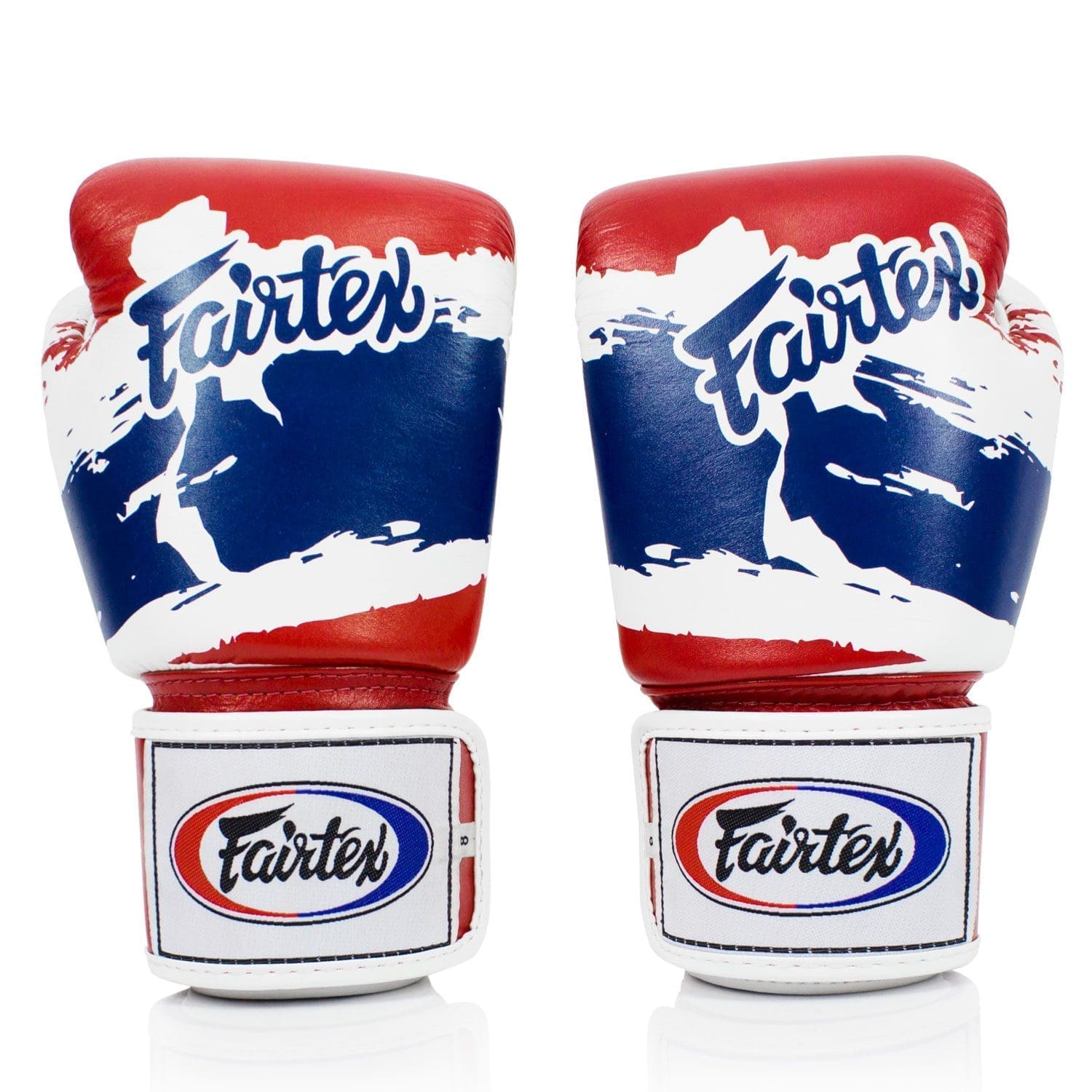 fairtex thai flag boxing gloves bgv1-t model blue, white, red