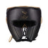 Fly Knight X Cheek Head Guard Black with gold pipingwith Fly logo