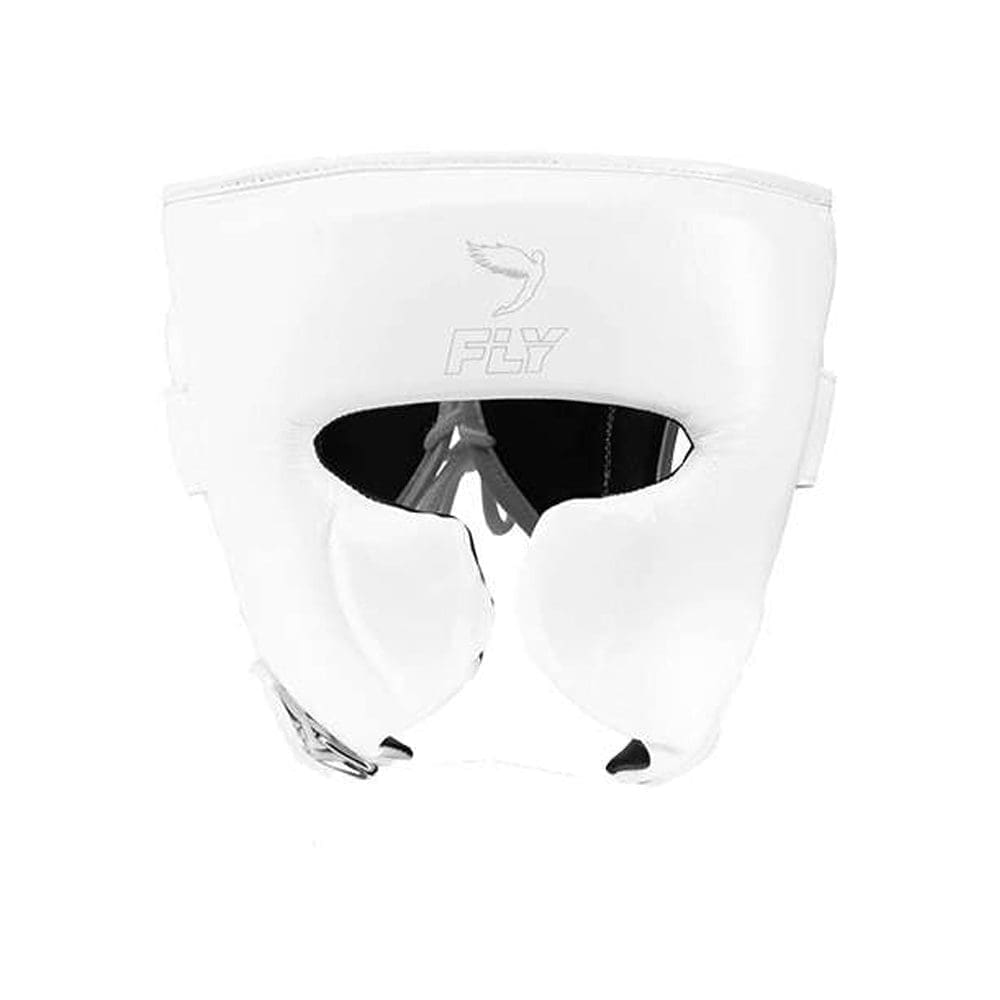 Fly Knight X Cheek Head Guard White with Fly logo