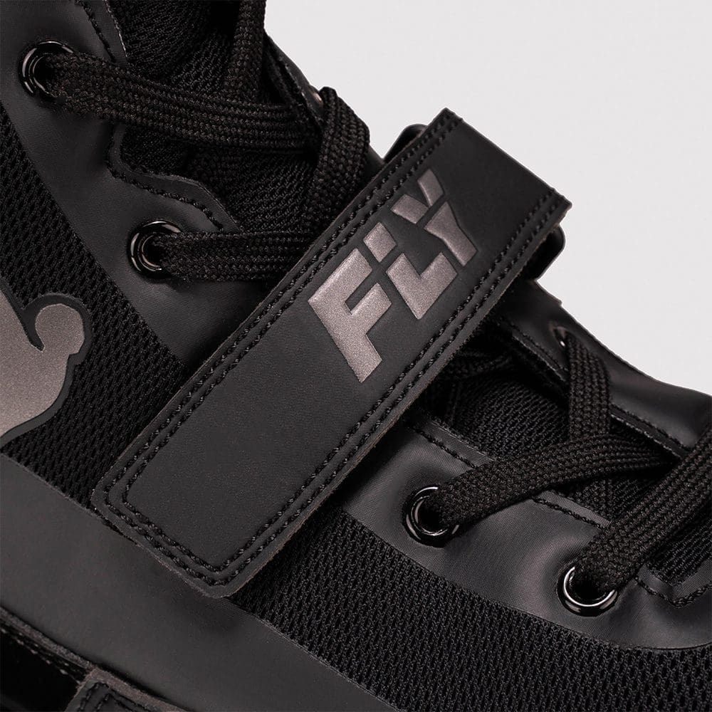 Fly Storm Boxing Boots with black with grey fly logo
