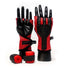 Fortress T1 Fast Wraps red showing fitted on a hand and a red 1m handwrap sitting to the side