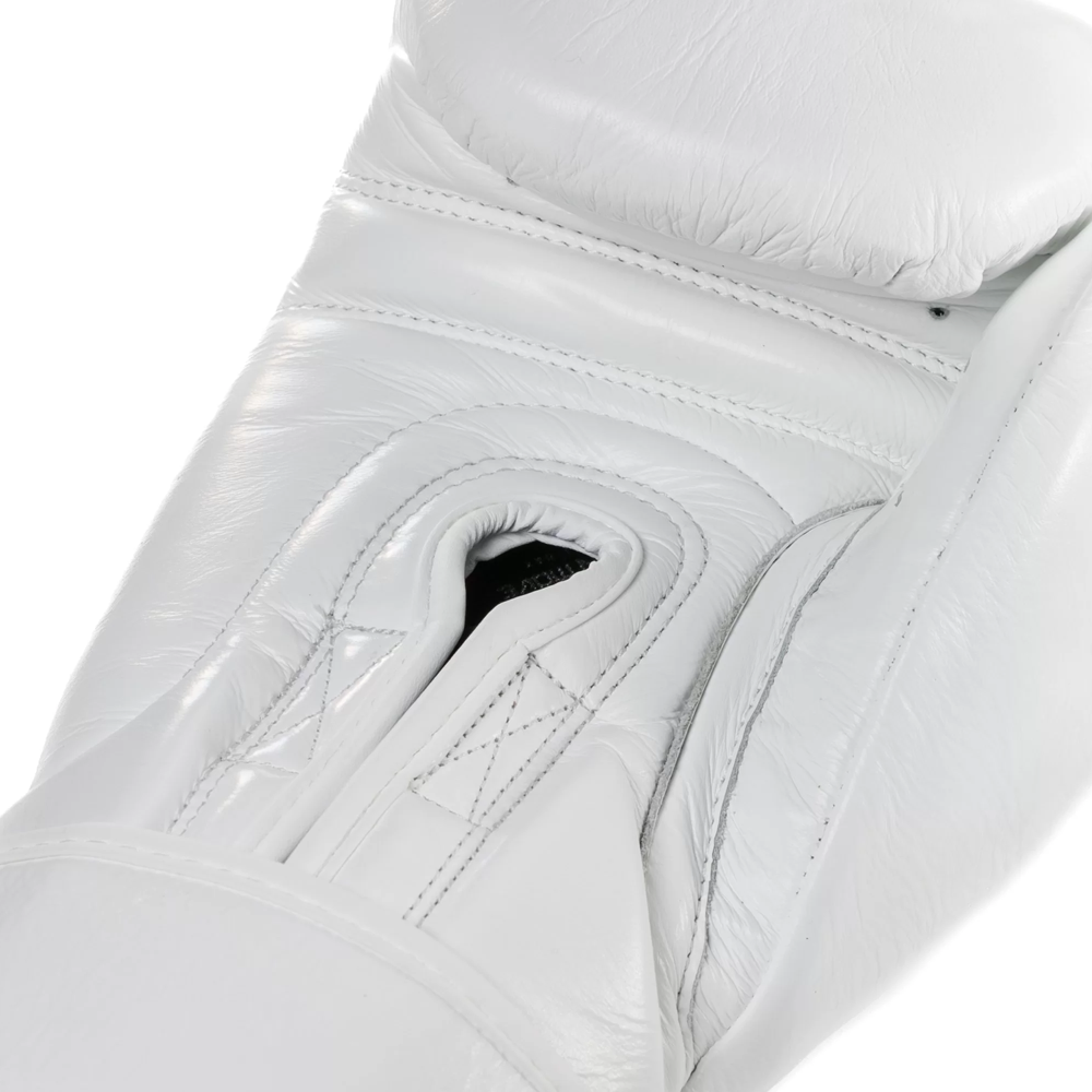 Hit n Move All Day pro balance Hook & Loop Boxing Gloves White inside palm