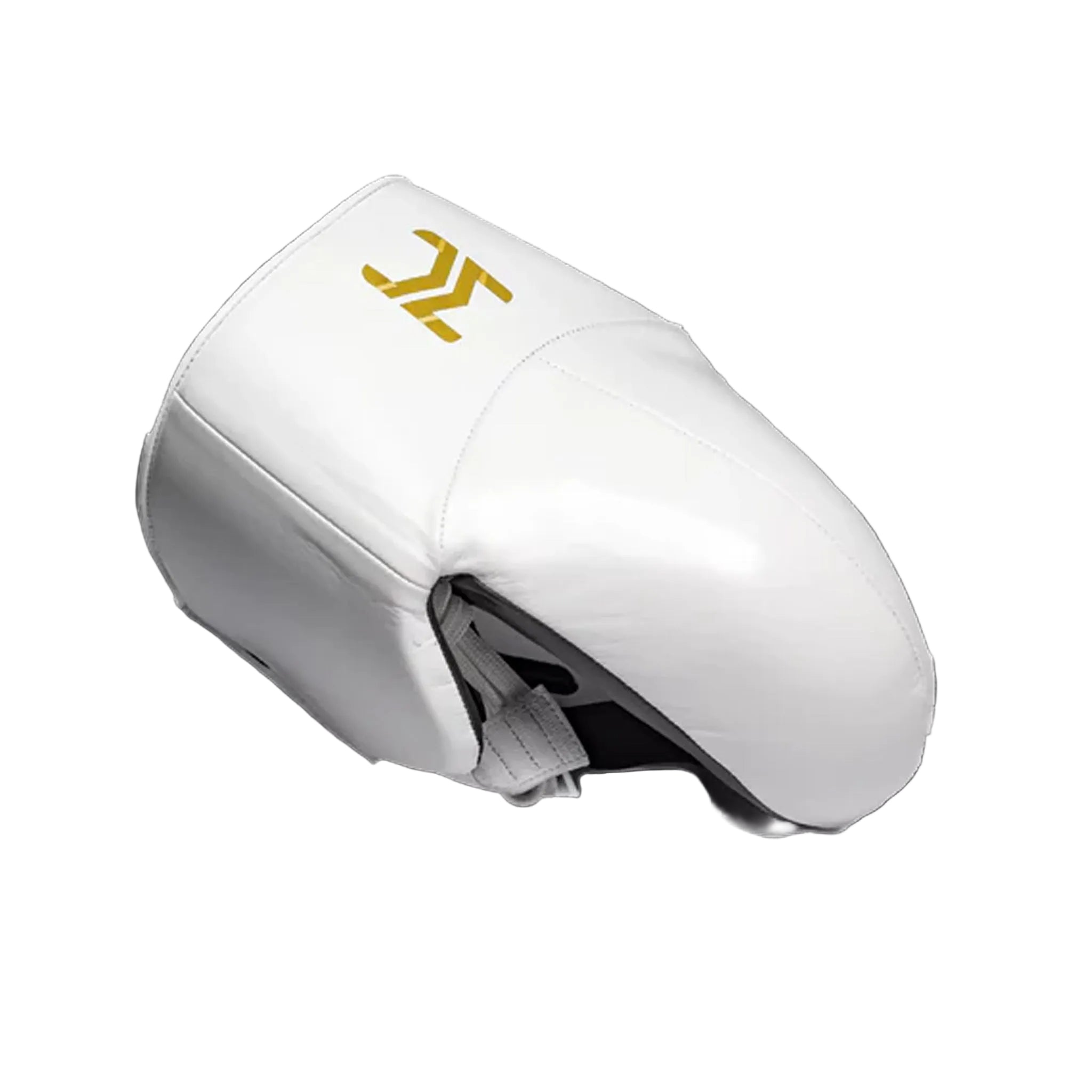 hit n move boxing groin guard white gold