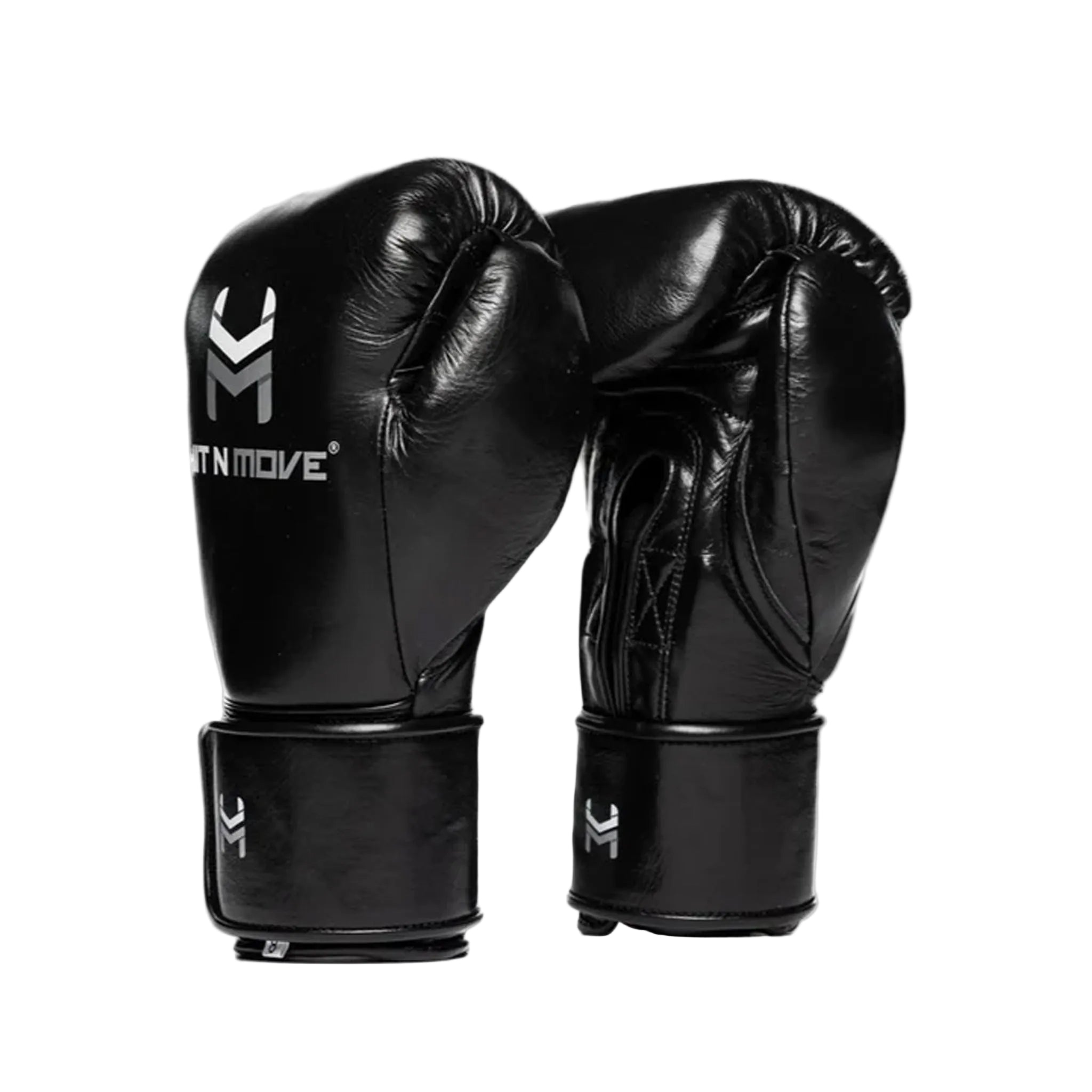 Hit n Move Horse Hair Hook and Loop Velcro Boxing Gloves Black