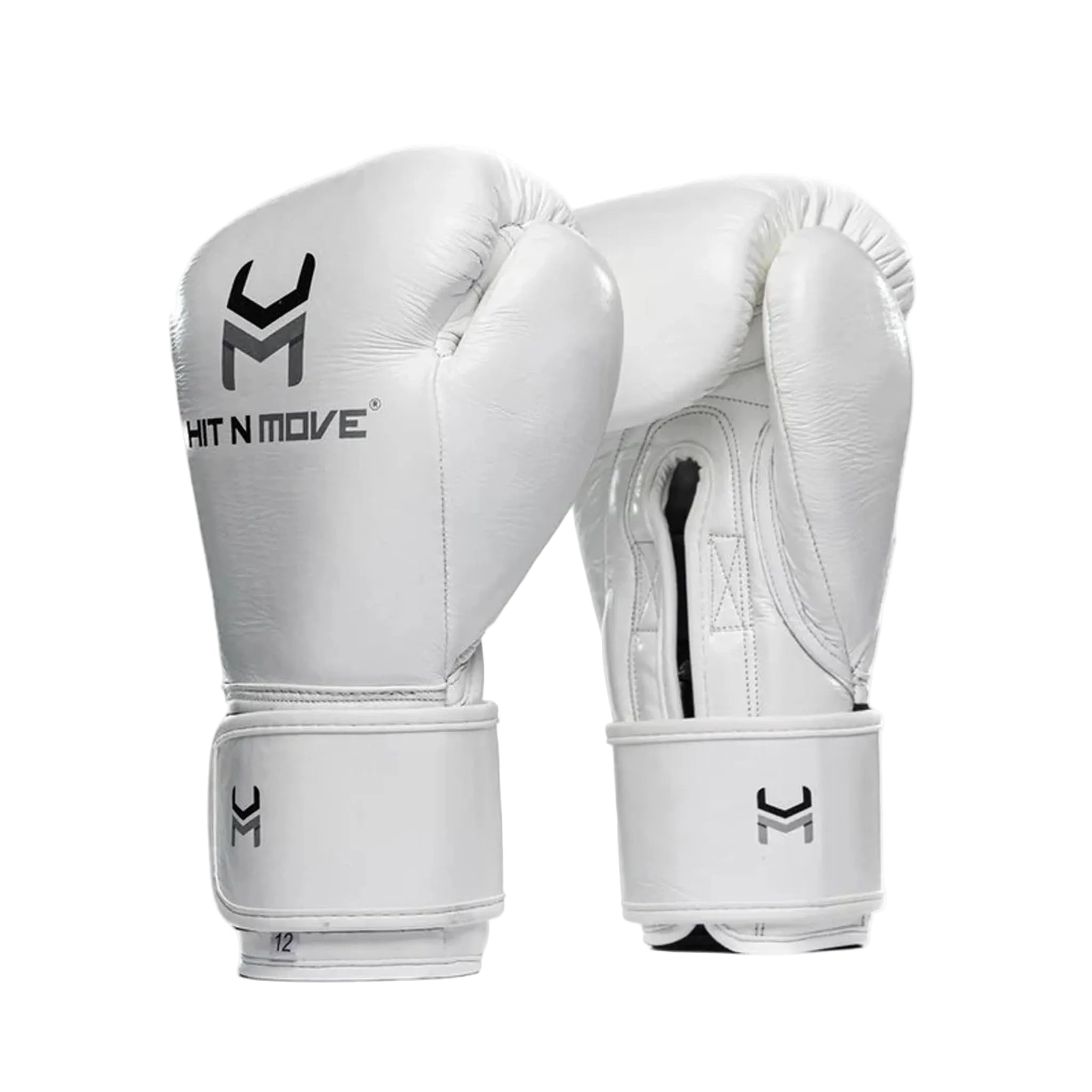 Hit n Move Horse Hair Hook and Loop Velcro Boxing Gloves White