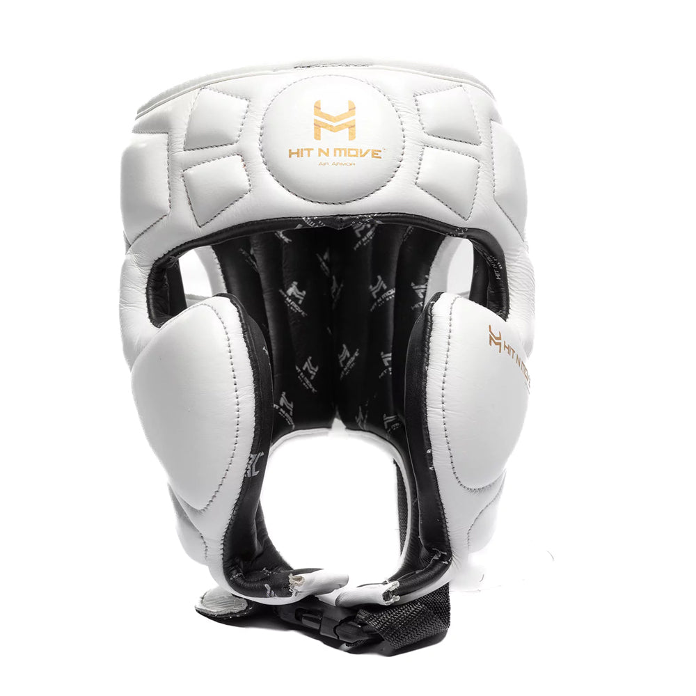 Hit n Move Air Armour Precision Cheek protection head Guard White
