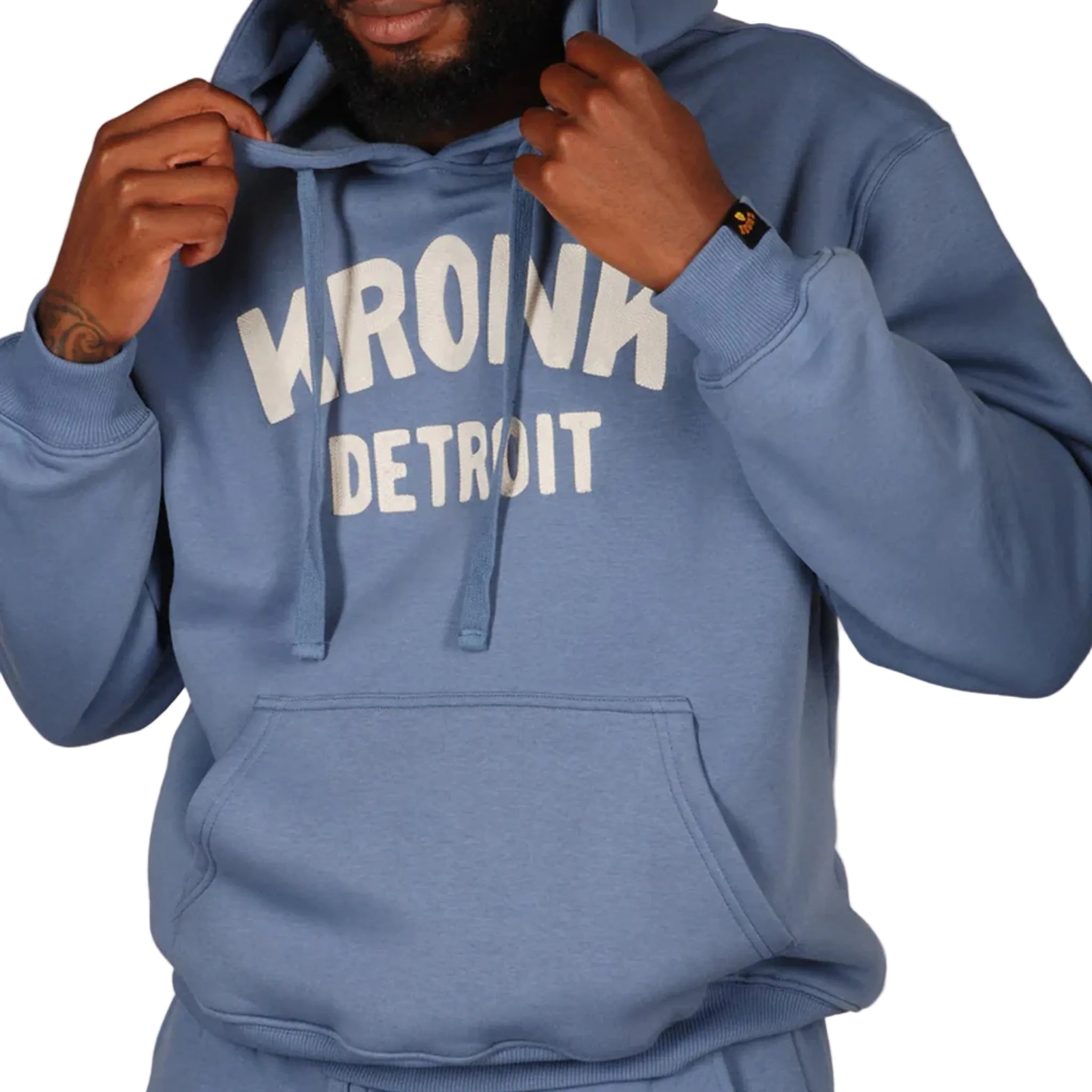 Kronk Detroit Chain Stitch Hoody baby blue