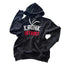Kronk Iconic Detroit Chain Stitch Hoody Black with white and red Kronk Detroit text