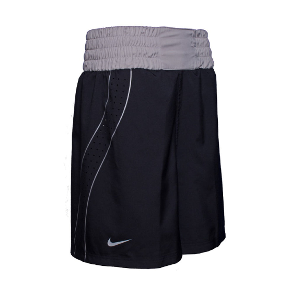 Nike Boxing Shorts Black Grey with Nike swoosh at bottom in grey