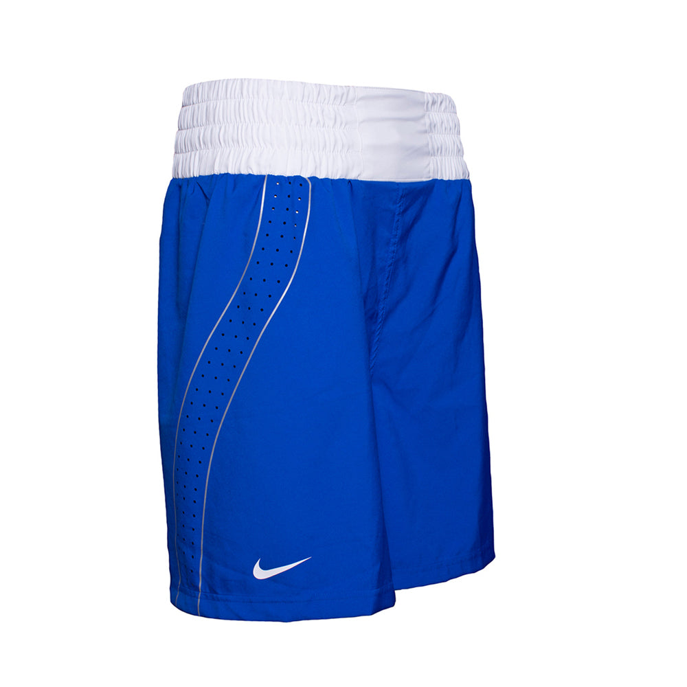 Nike Boxing Shorts Blue White with Nike swoosh at bottom in white