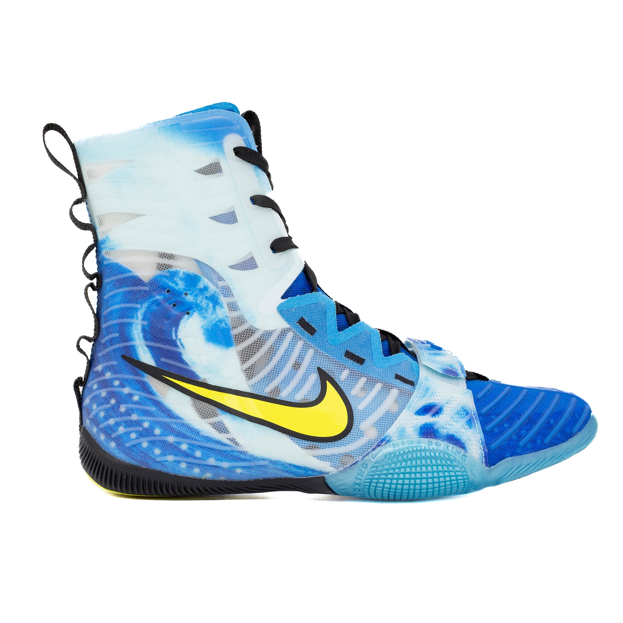 Nike Hyper KO 3 SE Boxing Boots Blue/yellow water design