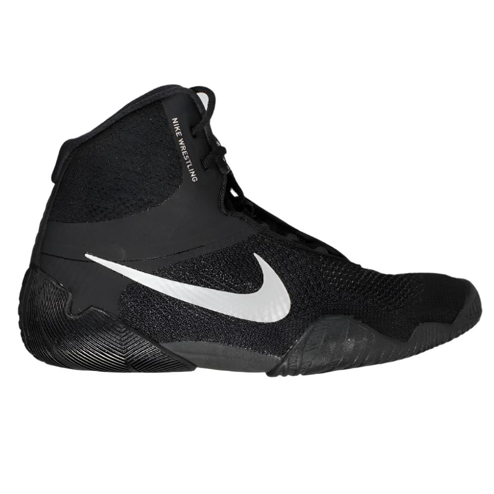 Nike Tawa Wrestling Boots black withj silver Nike swoosh and Nike Wrestling text