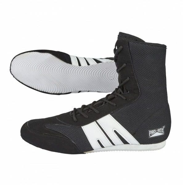 Pro-Box boxing boots black and white