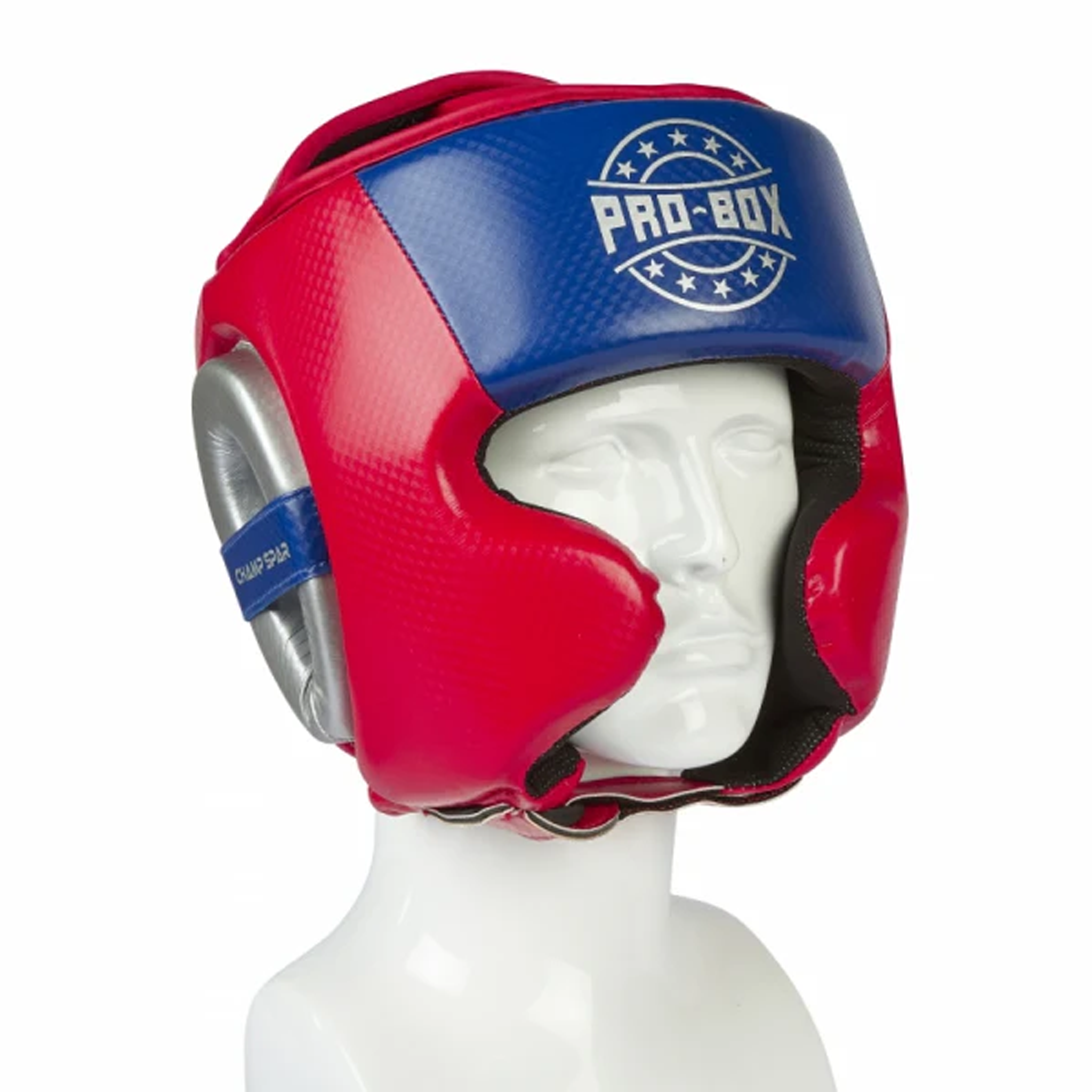 Pro-Box Champ Spar Head Guard Red Blue Silver