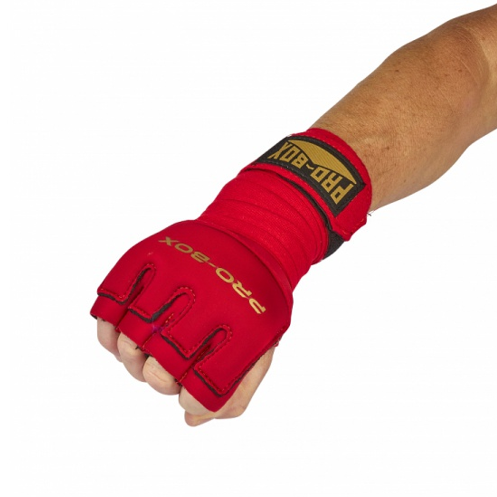 pro-box gel hand wraps red