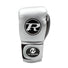 Ringside Junior Synthetic Leather Training Gloves Silver with black Ringside boxing logo
