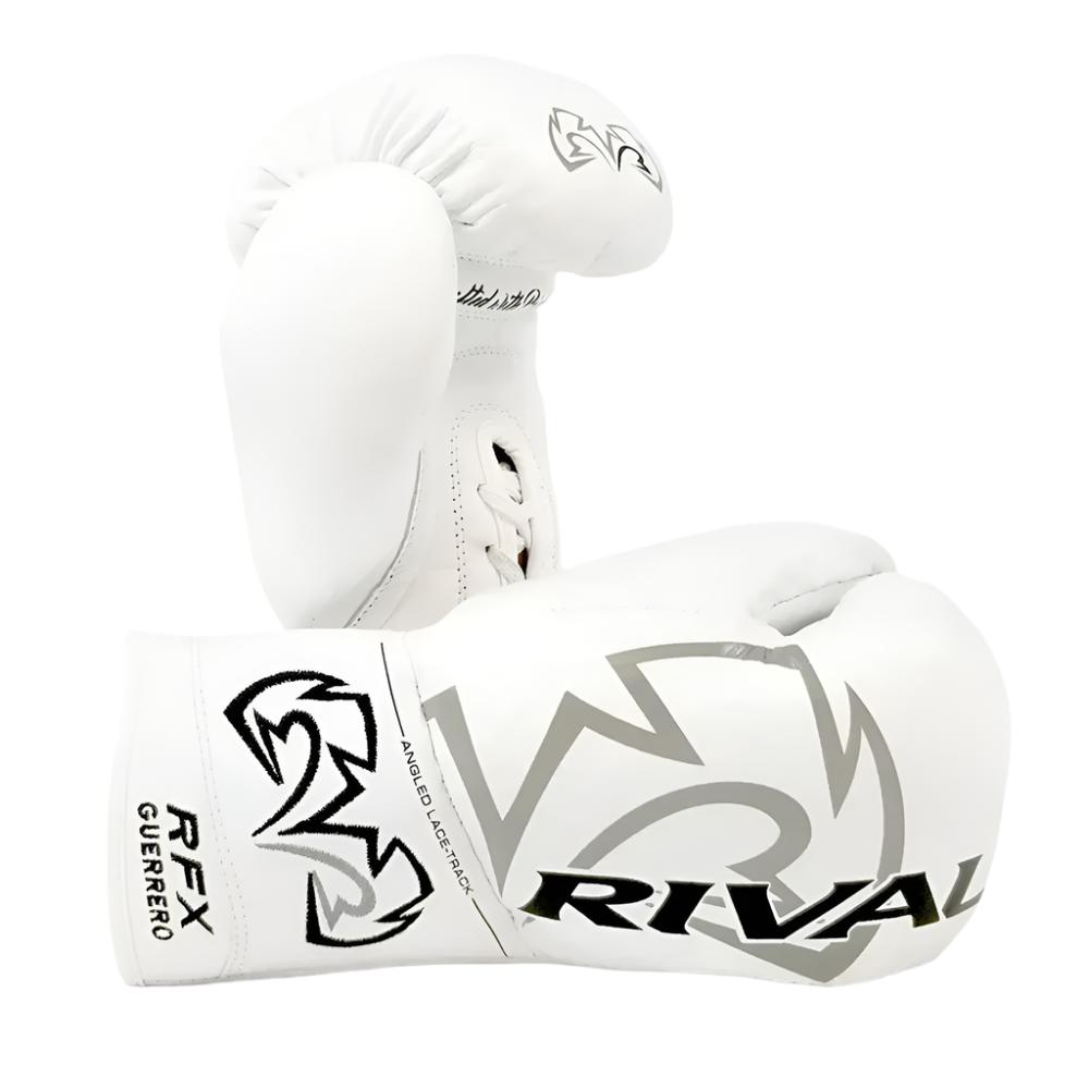 Rival RFX Guerrero Pro Fight Gloves SF-H white with black Rival Boxing glove
