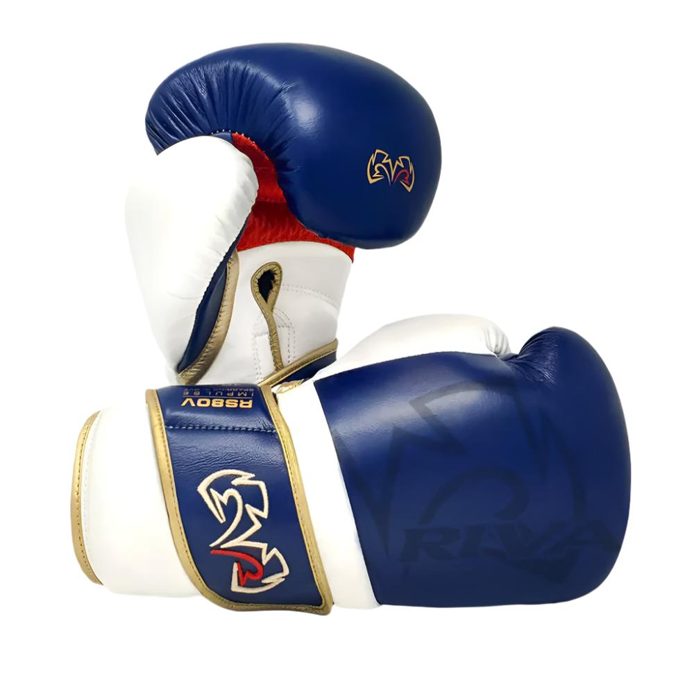 Rival RS80v Sparring Gloves navy with white and gold