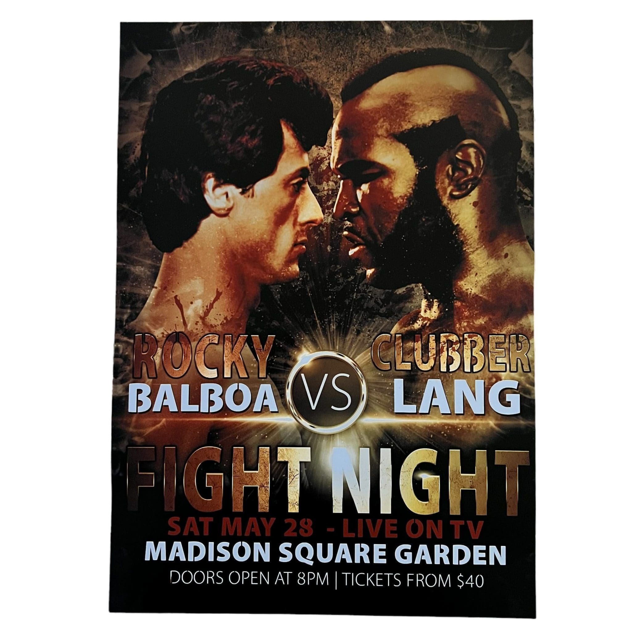 Rocky Balboa Vs Clubber Lang Fight Poster