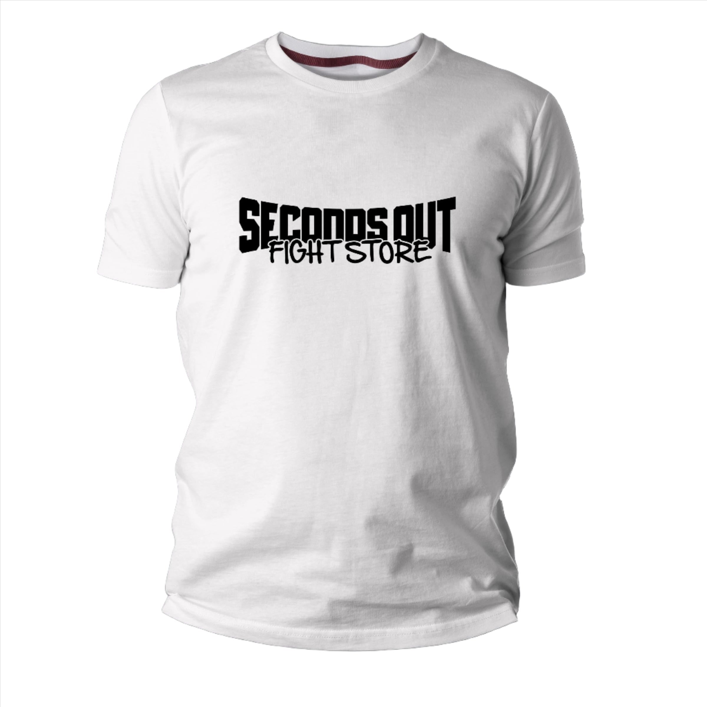 Seconds Out Away T-Shirt White Black