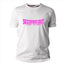 Seconds Out Away T-Shirt White Bright Pink