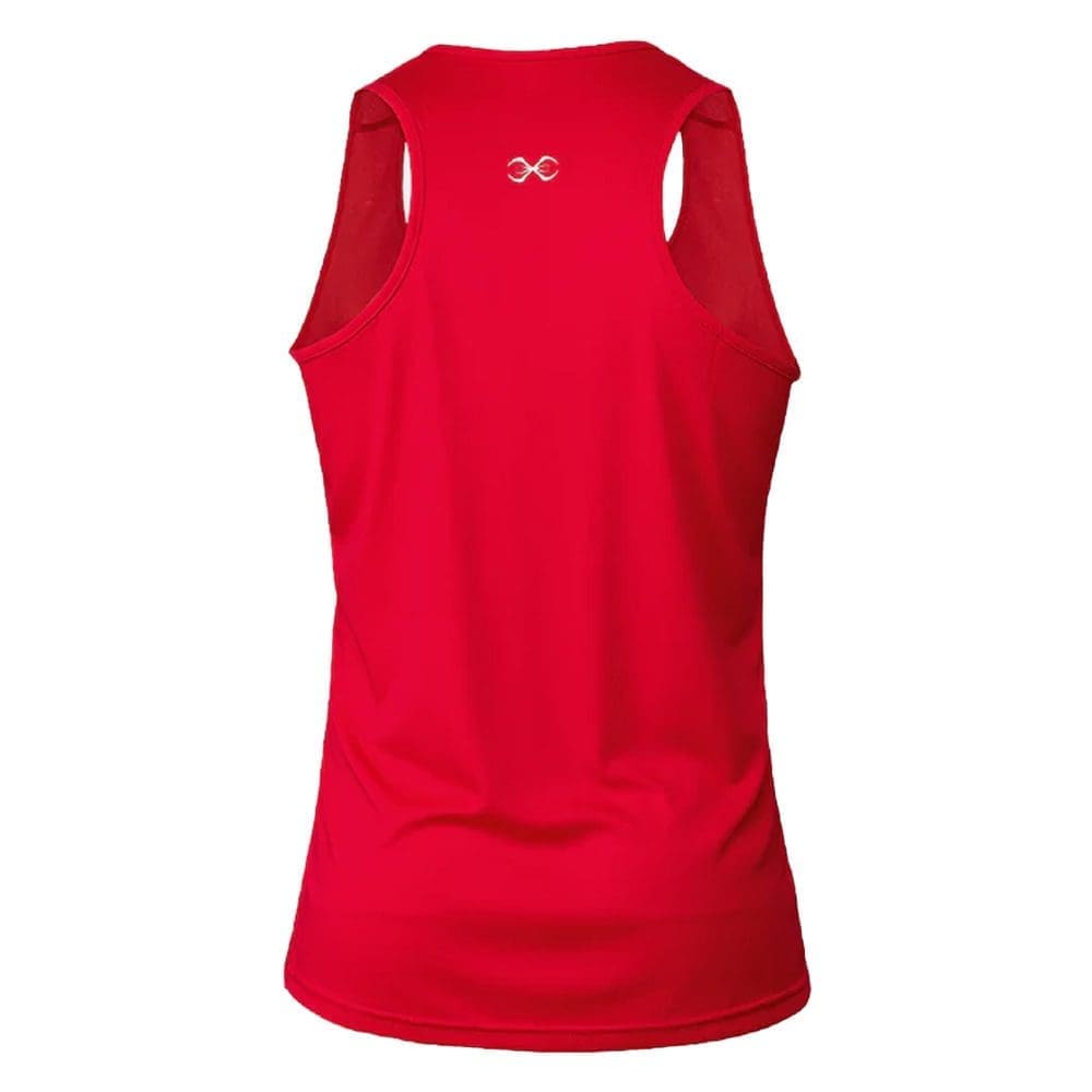 Sting Kids Mettle Competition Vest for boxing, red with white Sting logo