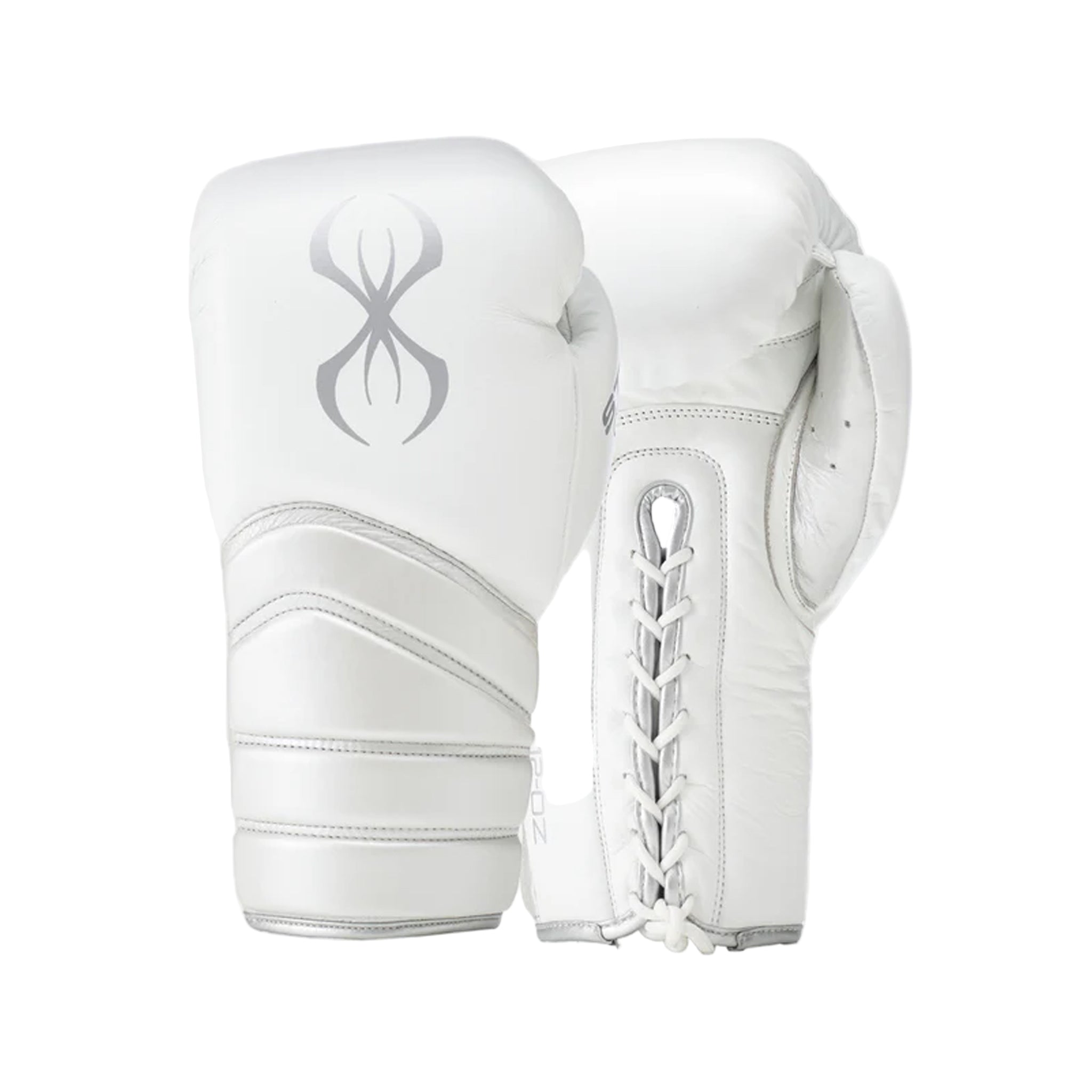 Sting Viper X Lace Sparring Gloves White Silver
